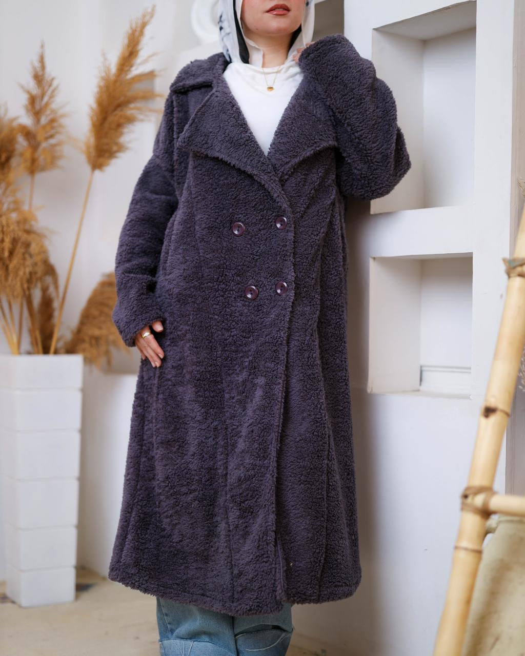 Coat Teddy Bear - Gray