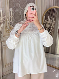 Basic Cotton Bolouse Jouber - White
