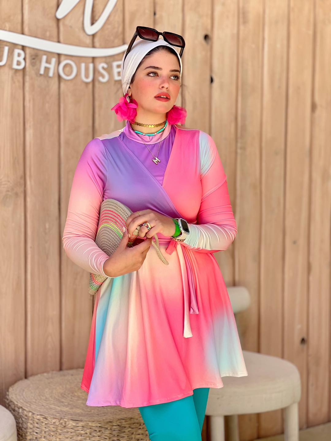 Mermaid Croisette Blouse - Rose