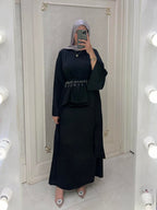 Swareh Satin Skirt  - Black