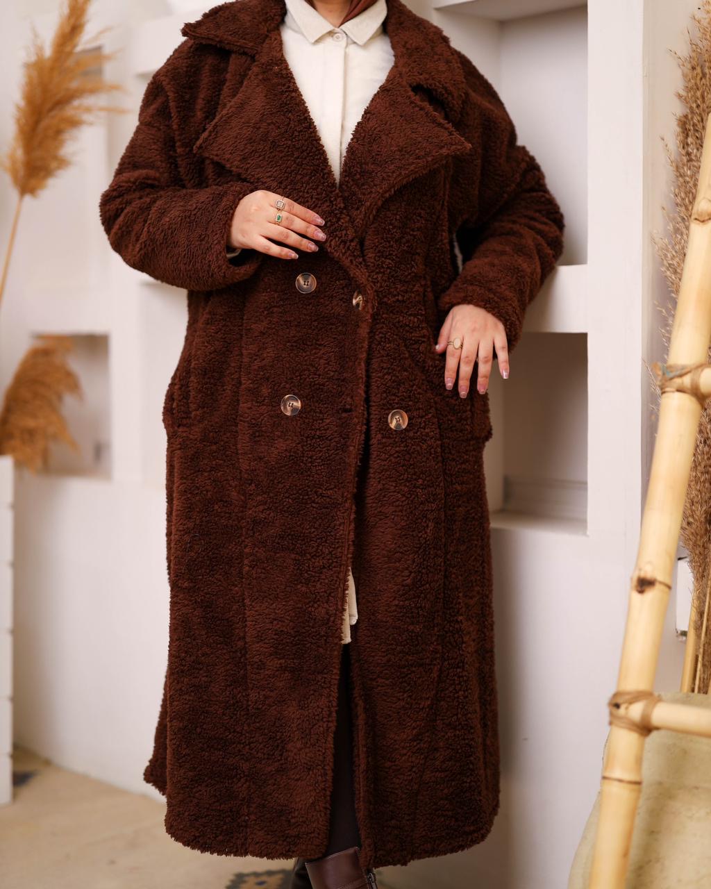 Coat Teddy Bear - Brown