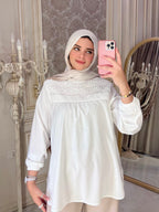 Basic Cotton Bolouse Jouber - White