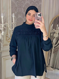 Basic Cotton Bolouse Jouber - Black