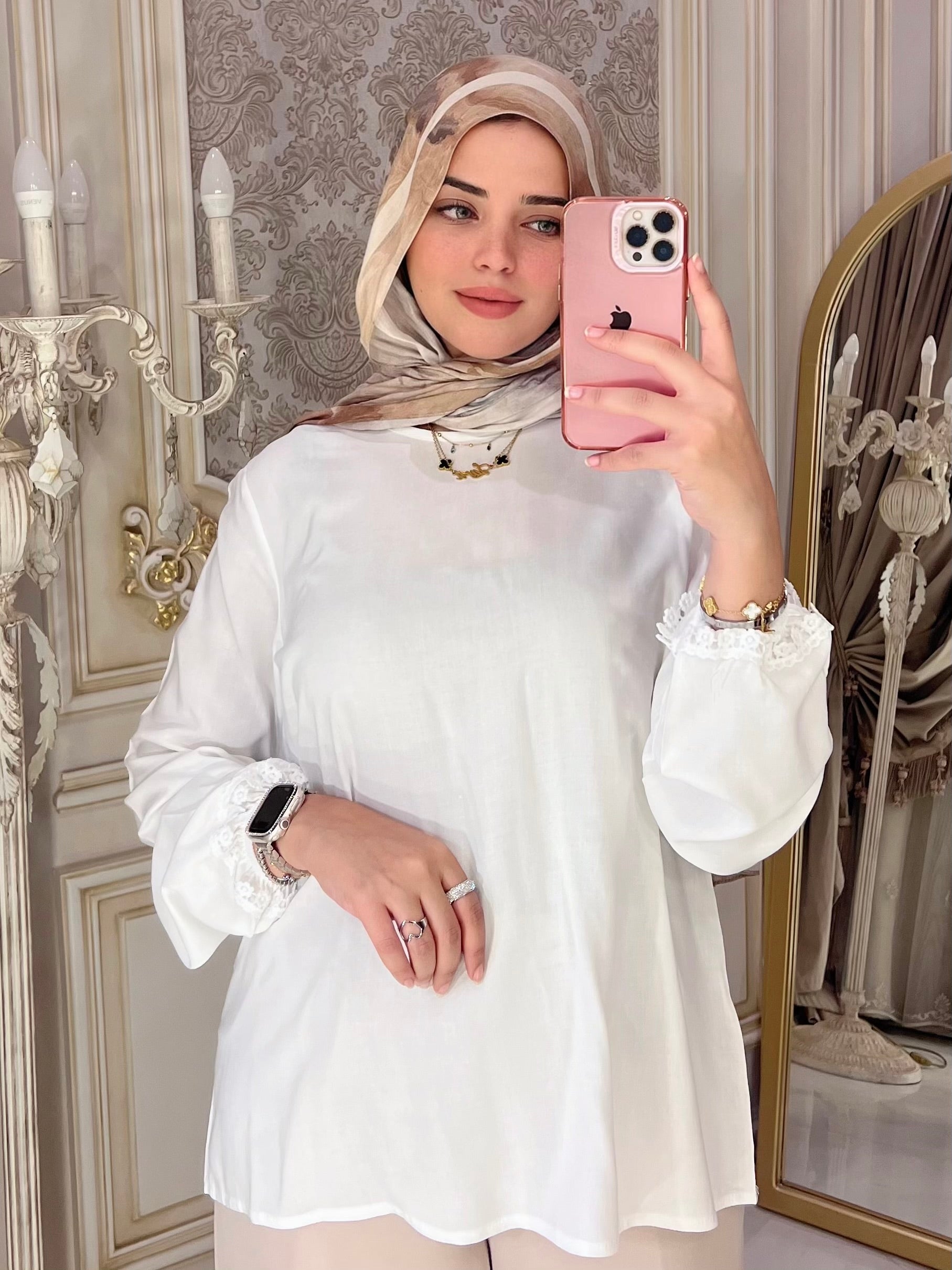 Basic Cotton Bolouse Jouber - White