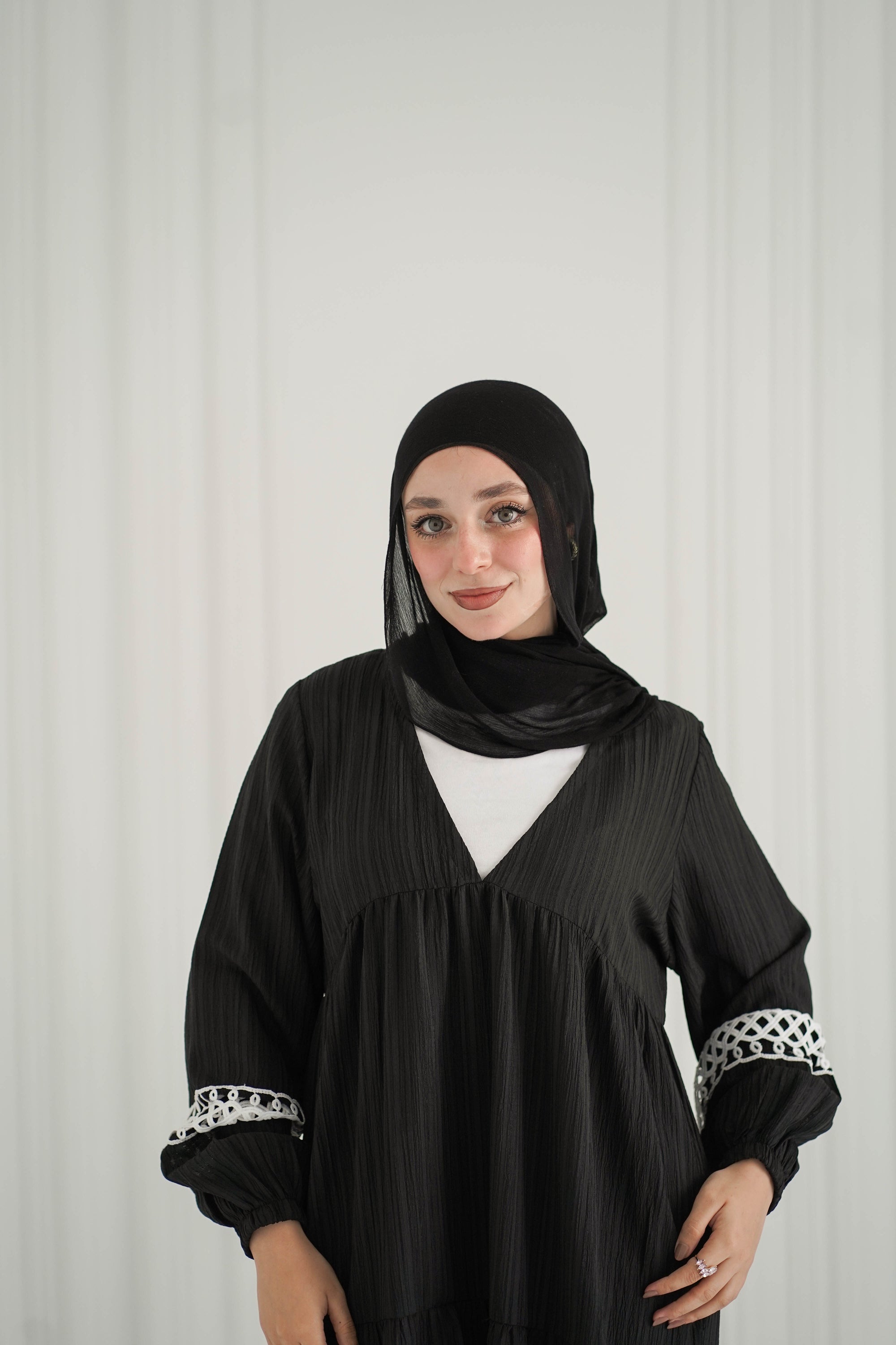 فستان نزهة - أسود