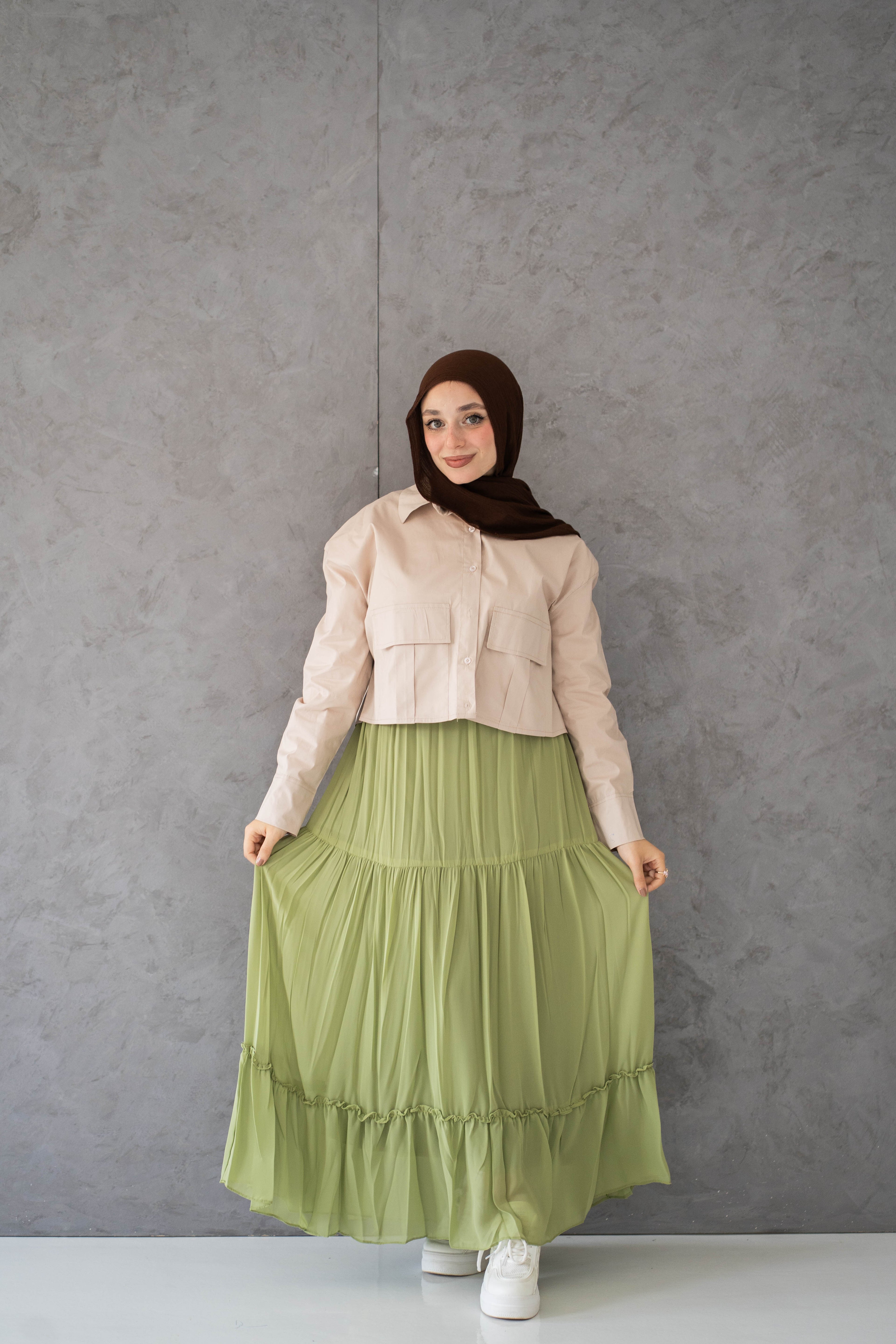 Chiffon skirt - Mint Green