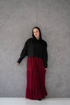Chiffon skirt - Burgundy