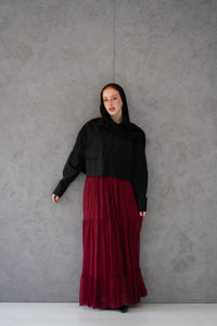 Chiffon skirt - Burgundy