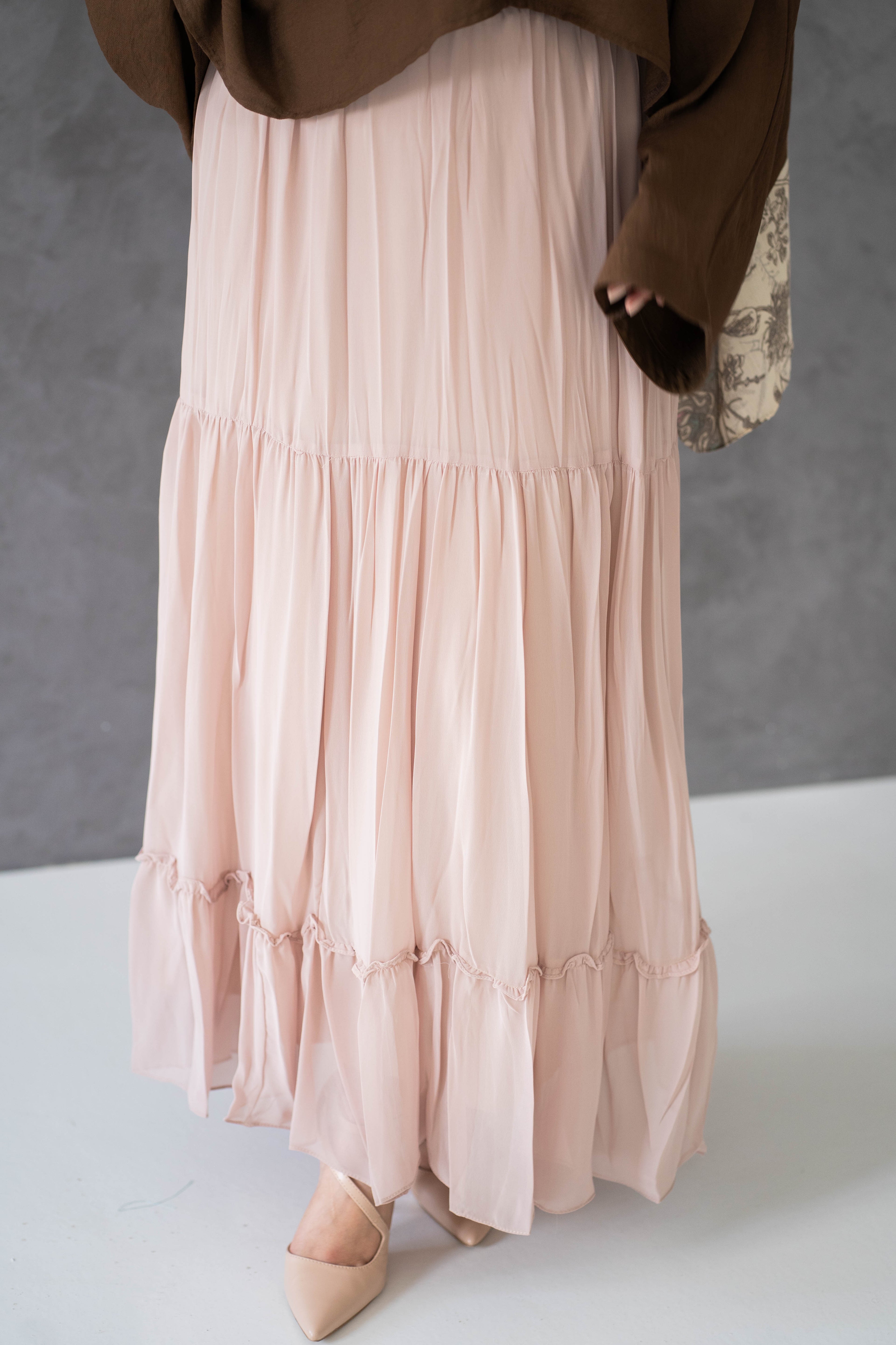 Chiffon skirt - beige