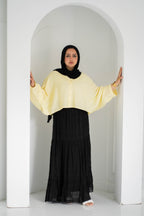 Chiffon skirt -black dots