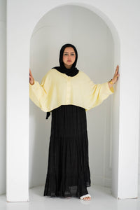 Chiffon skirt -black dots