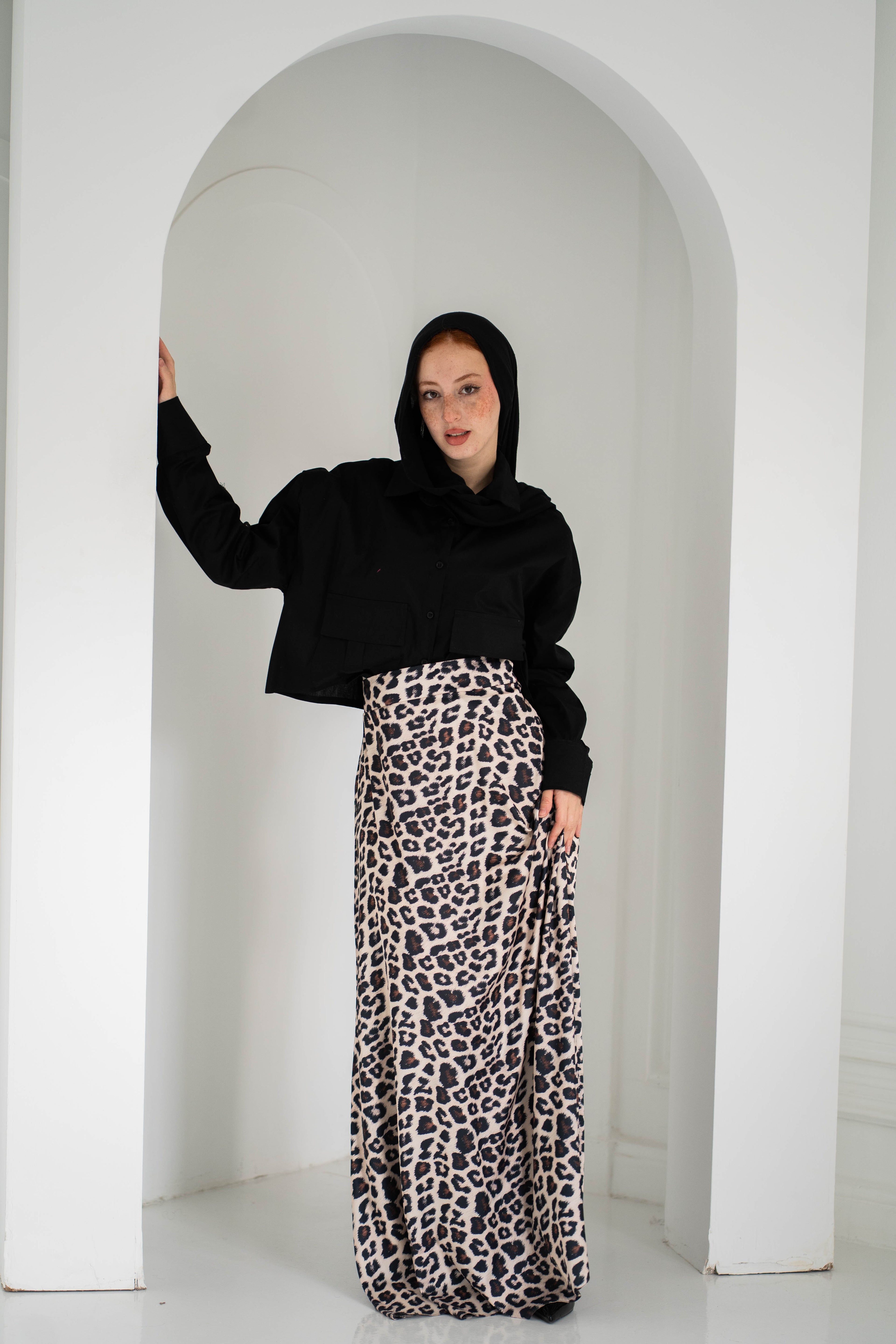 Tiger satin Skirt