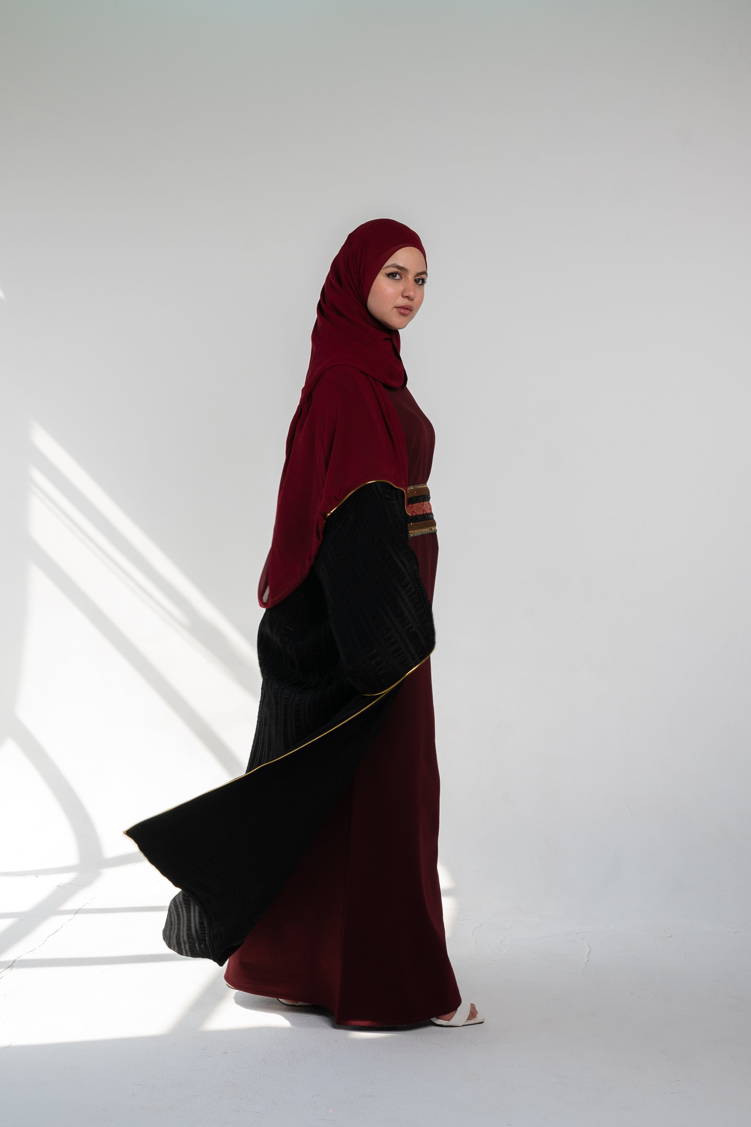 قفطان مفتوح - أسود