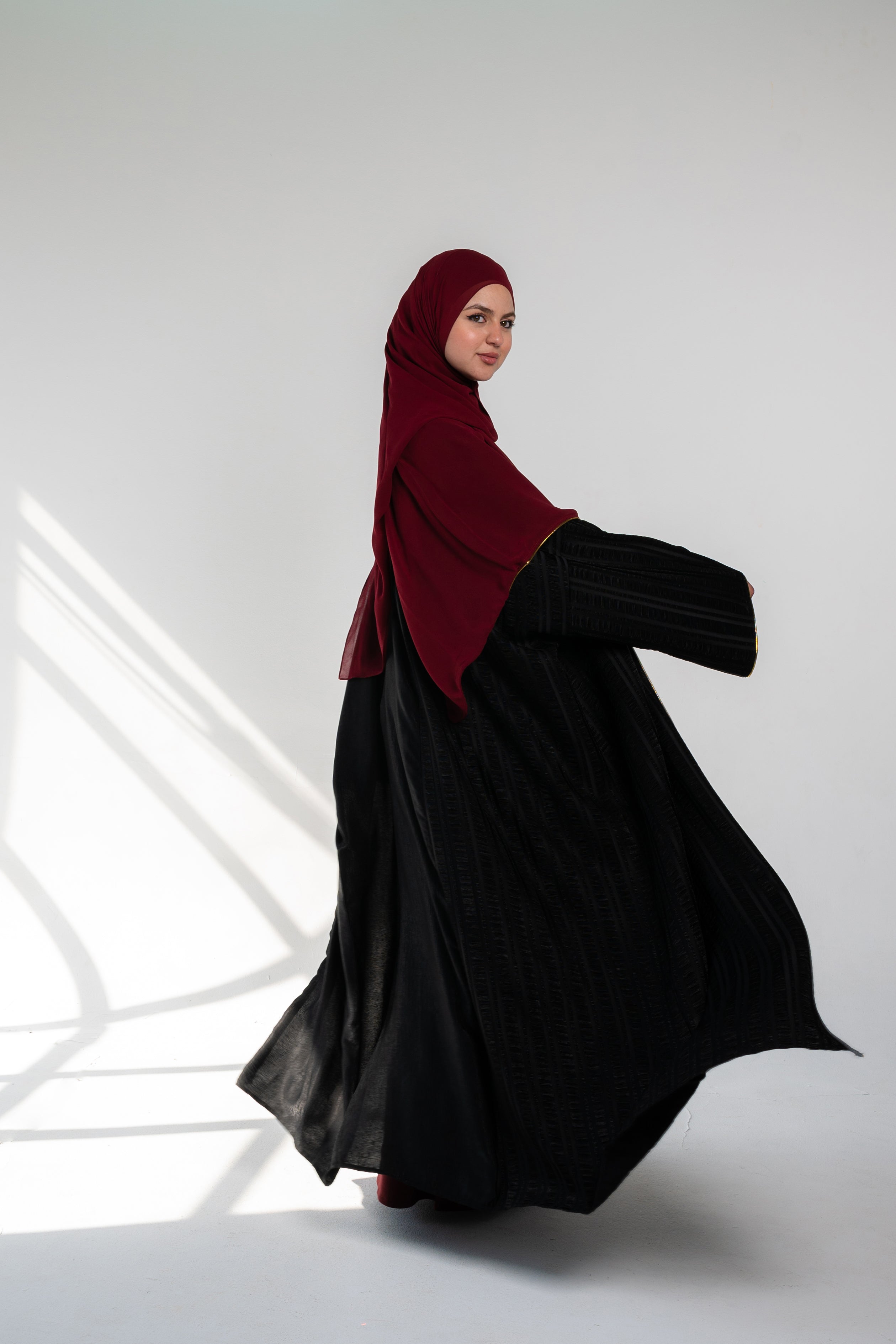 قفطان مفتوح - أسود