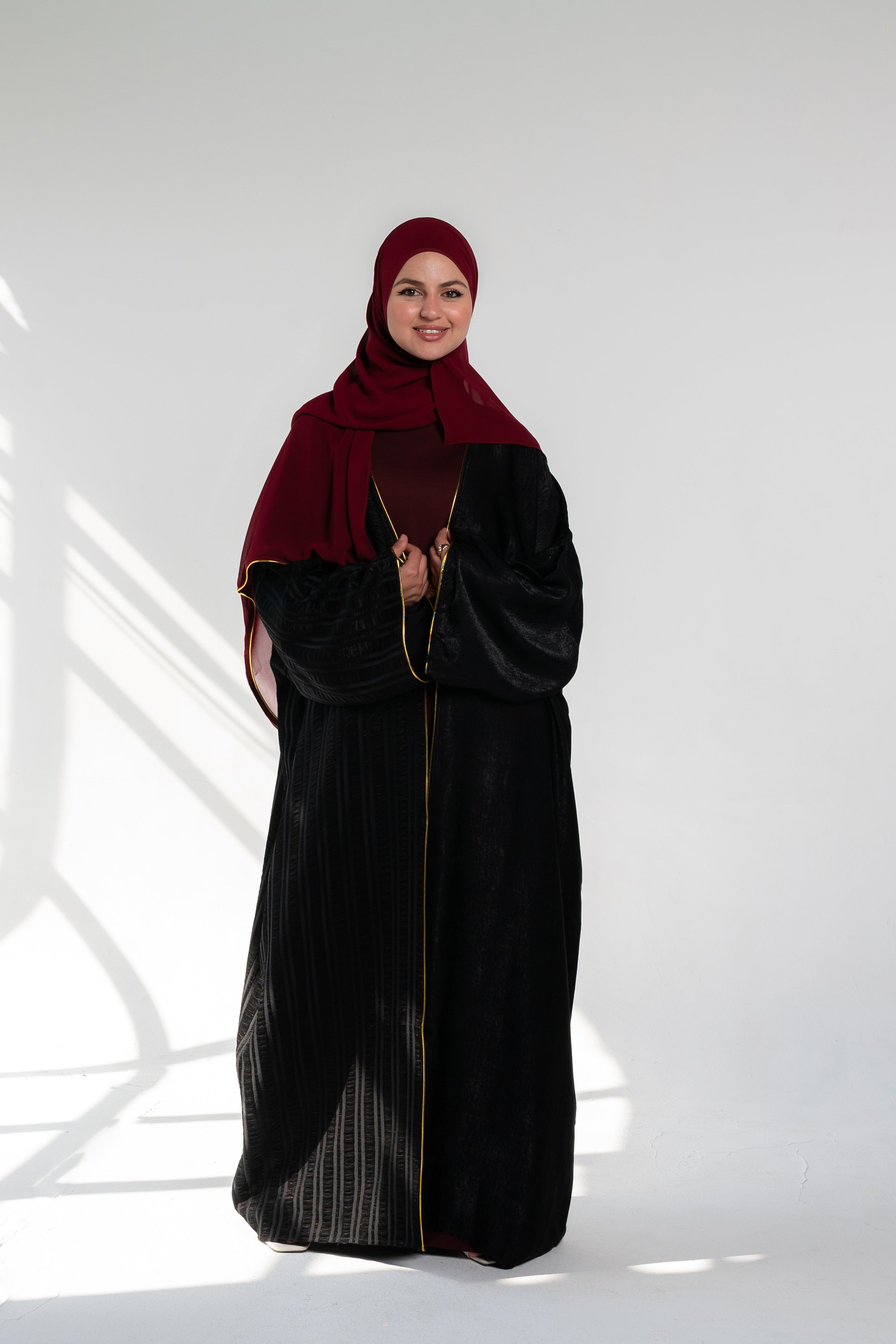 قفطان مفتوح - أسود