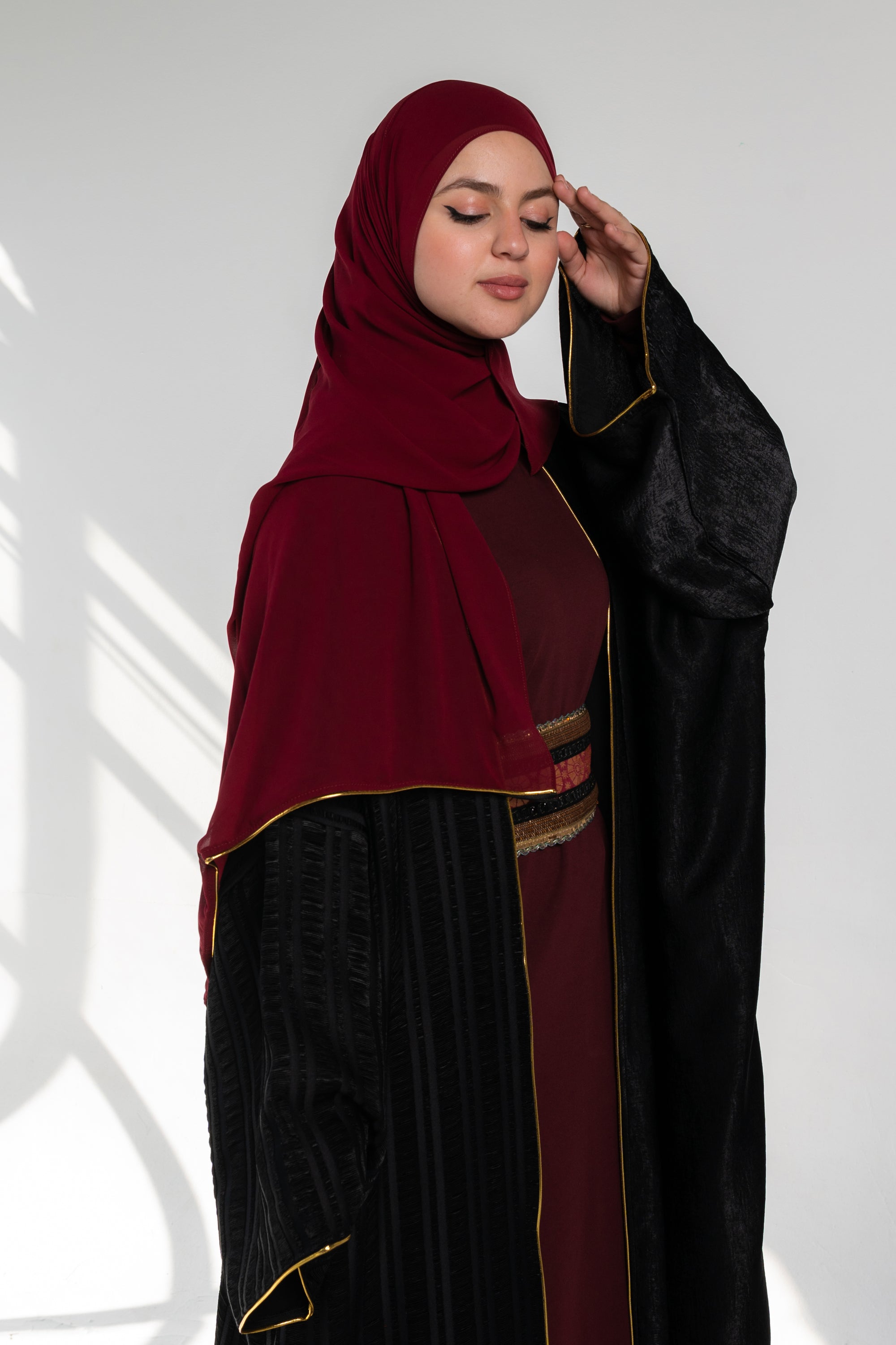 قفطان مفتوح - أسود