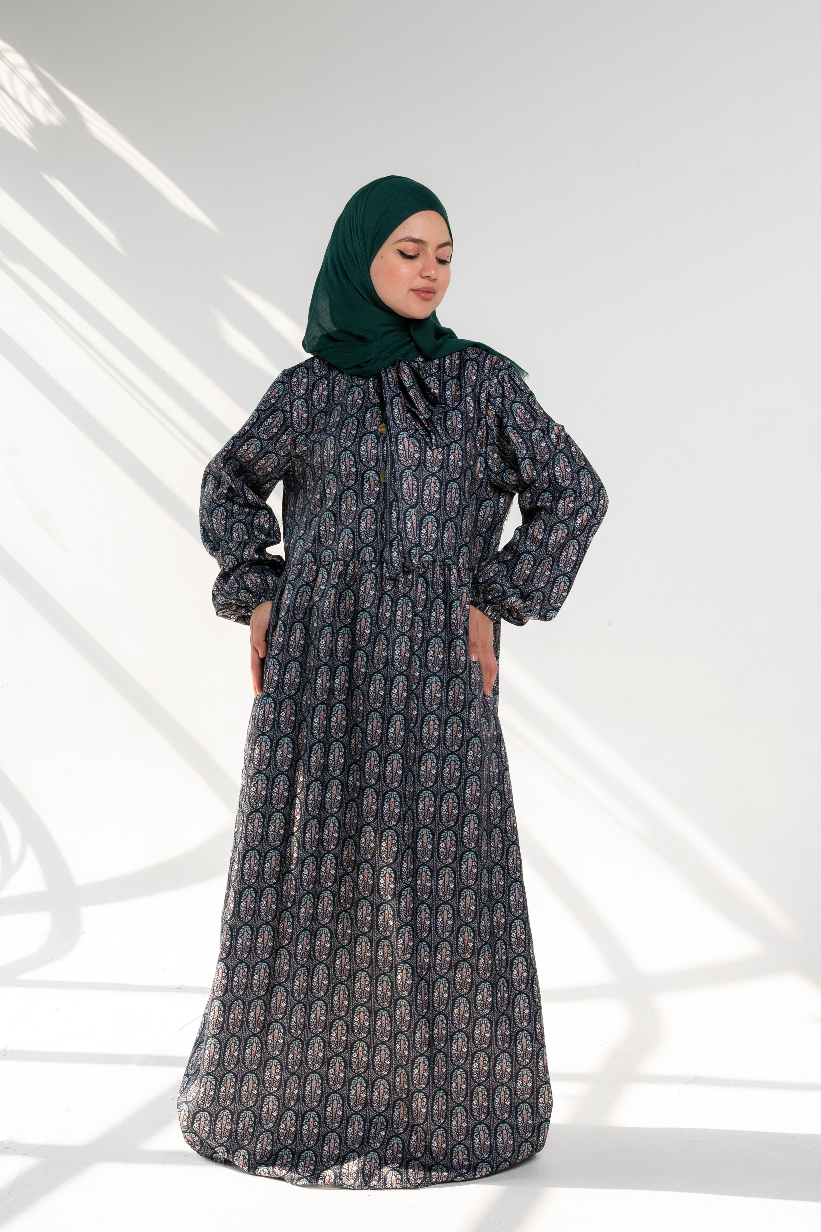 Hoor Dress Printed - Mint