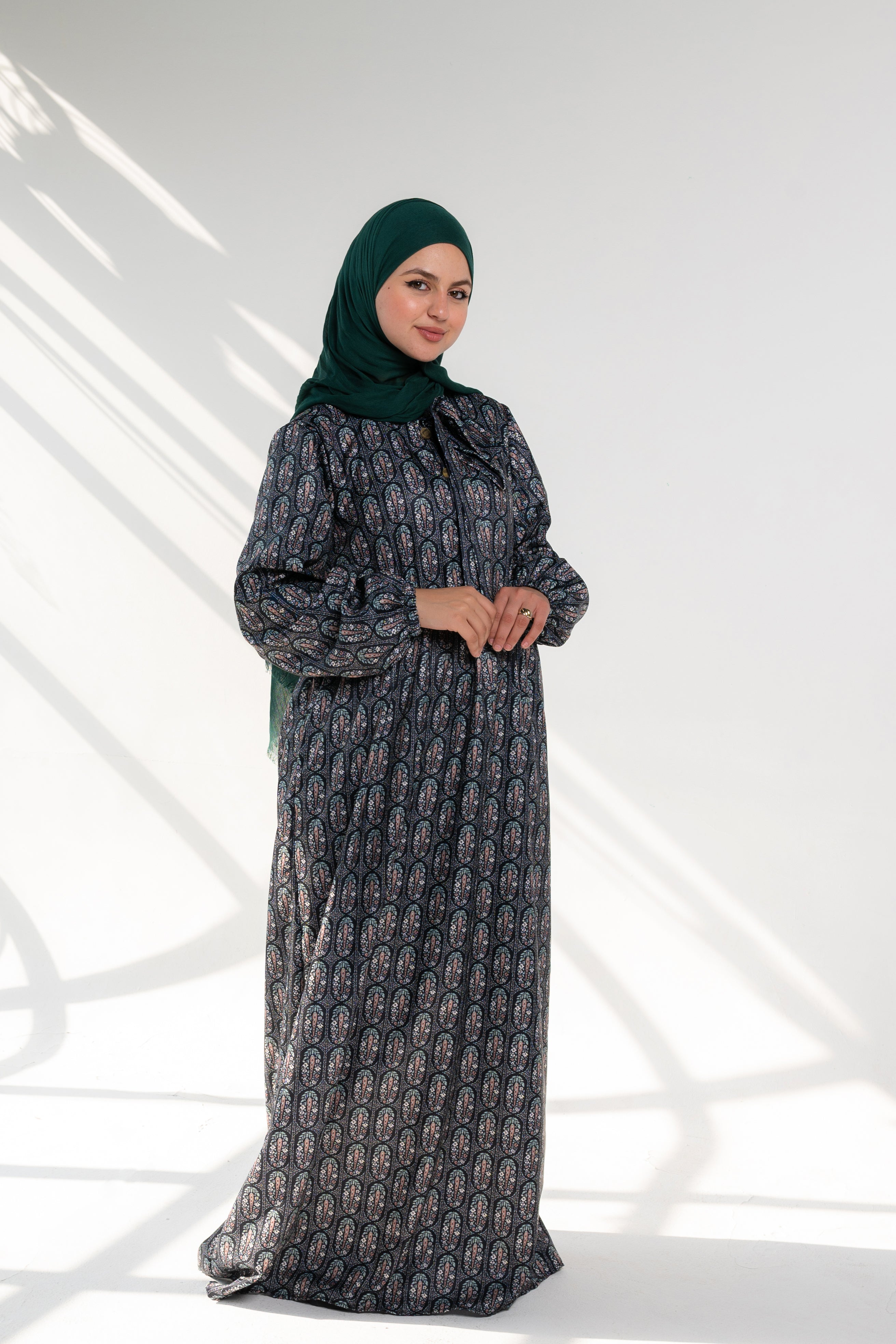 Hoor Dress Printed - Mint
