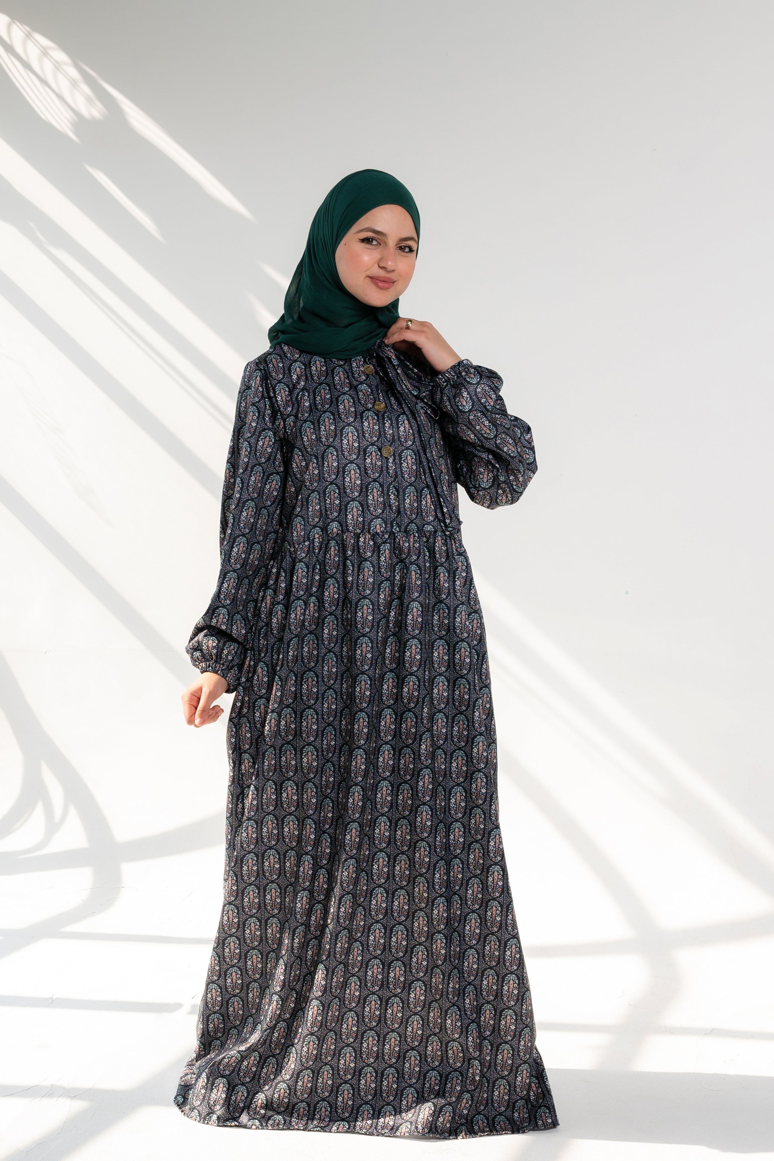 Hoor Dress Printed - Mint