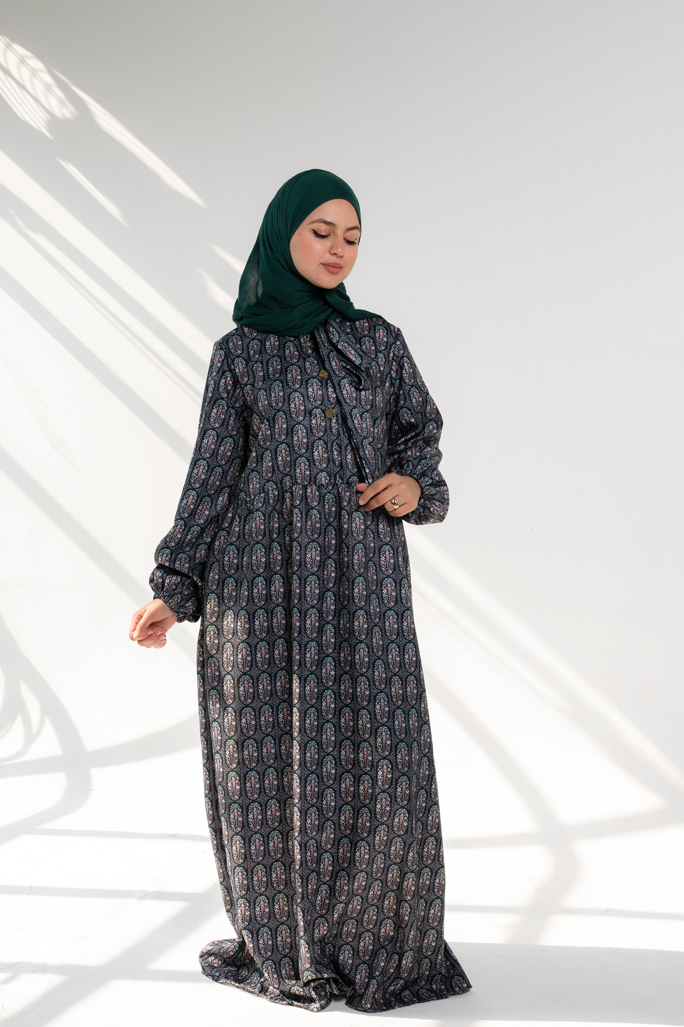 Hoor Dress Printed - Mint