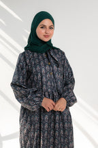فستان حور مطبوع - نعناع