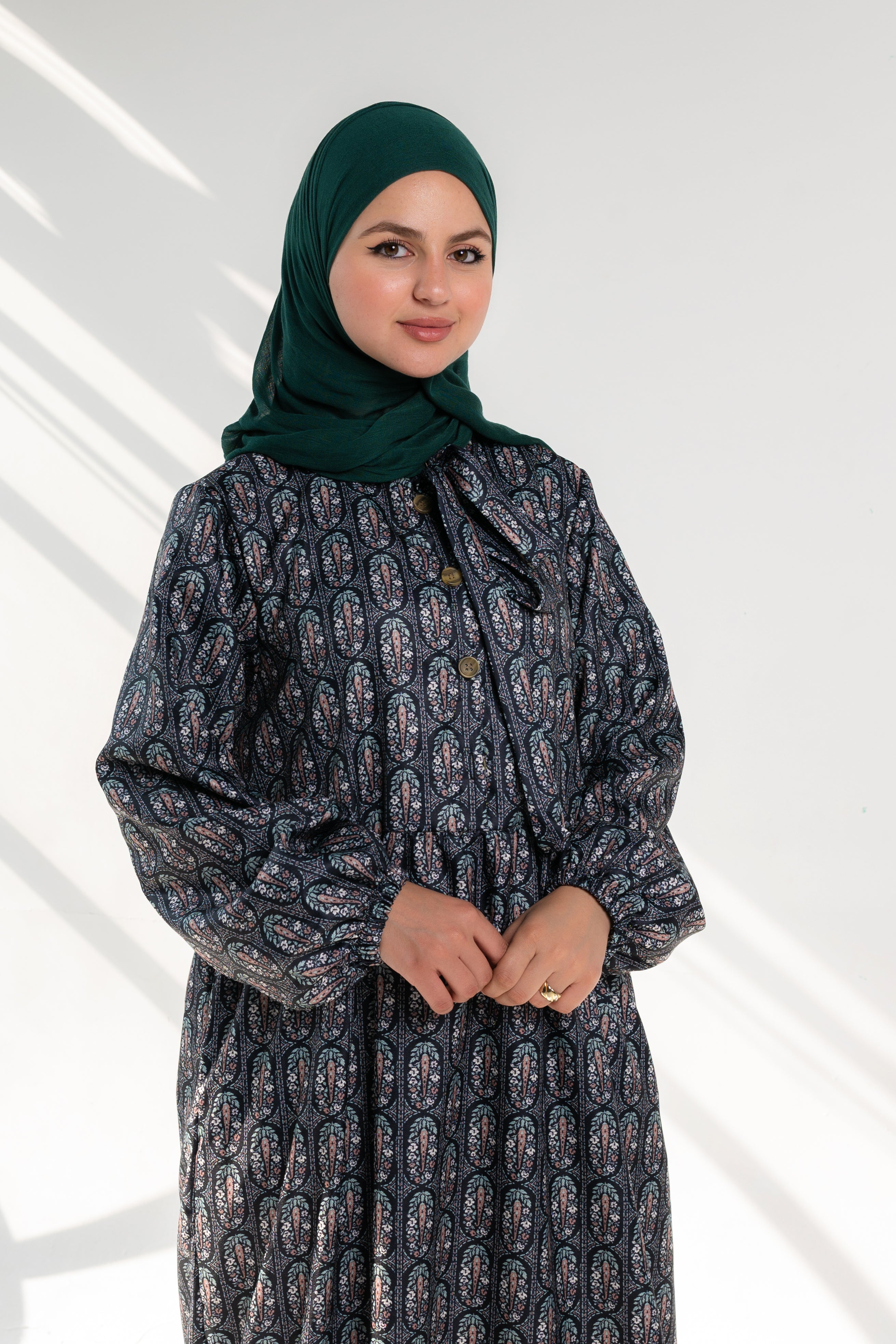 Hoor Dress Printed - Mint