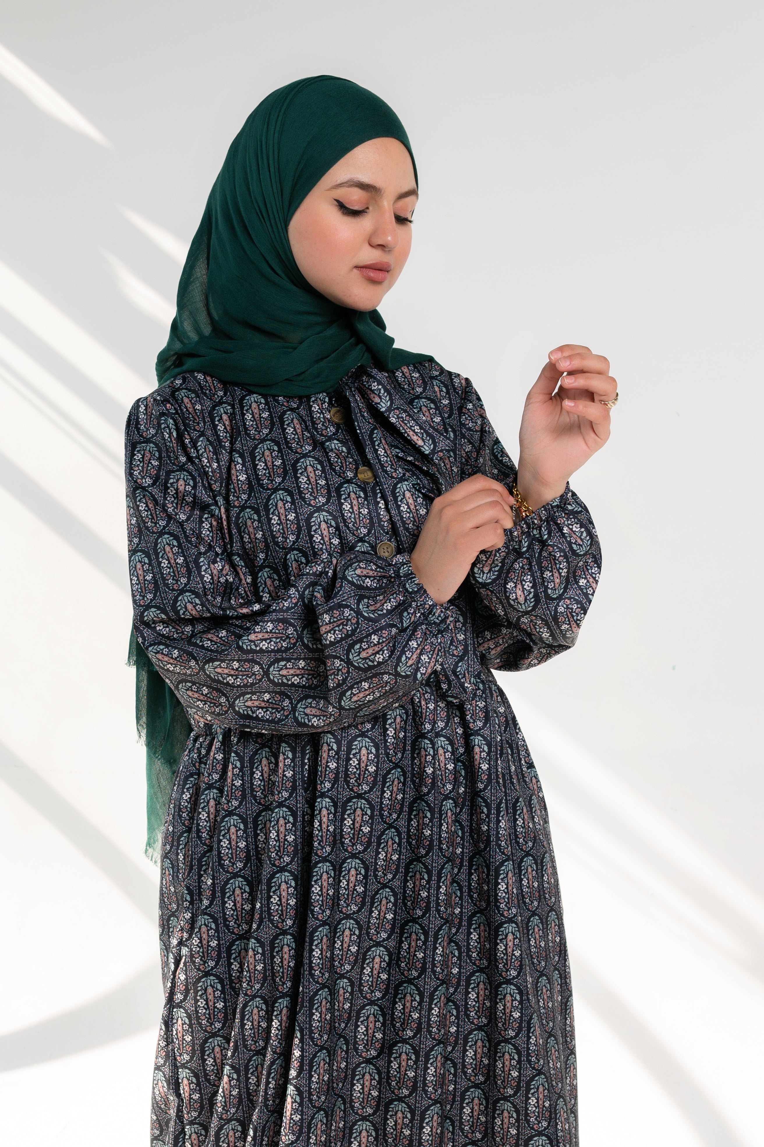 Hoor Dress Printed - Mint
