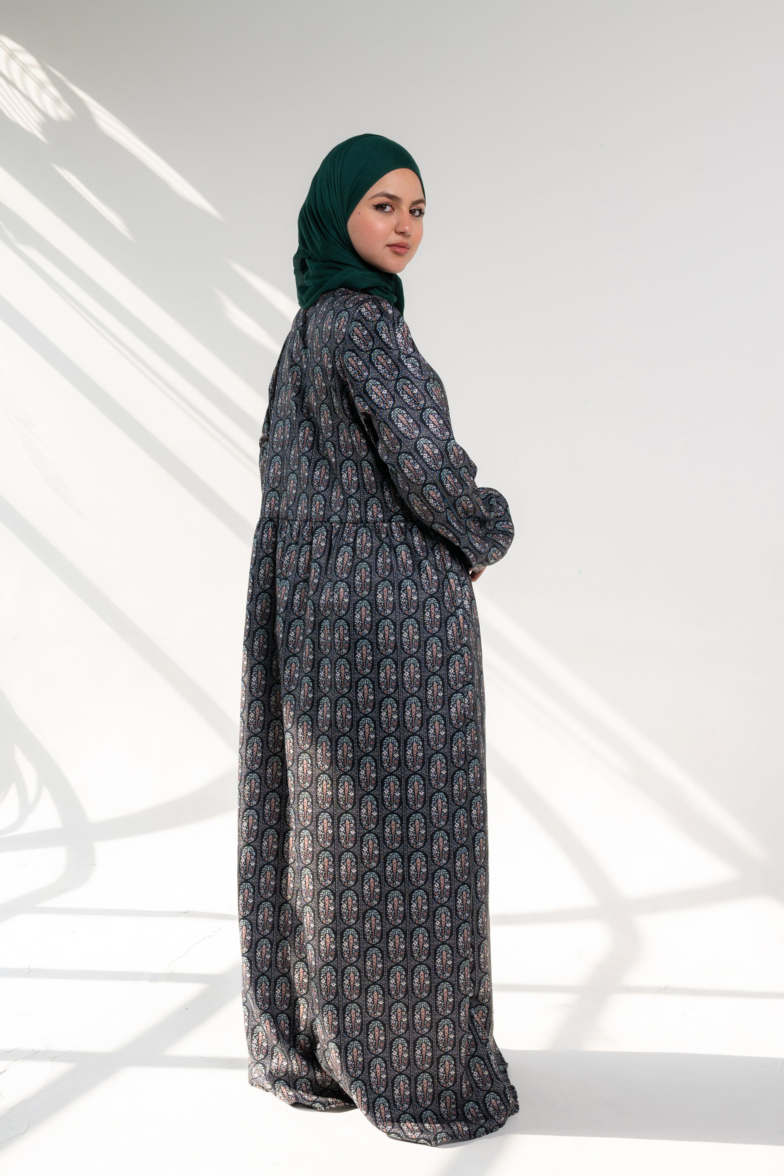 Hoor Dress Printed - Mint