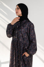 فستان حور مطبوع - عنب