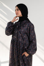 فستان حور مطبوع - عنب