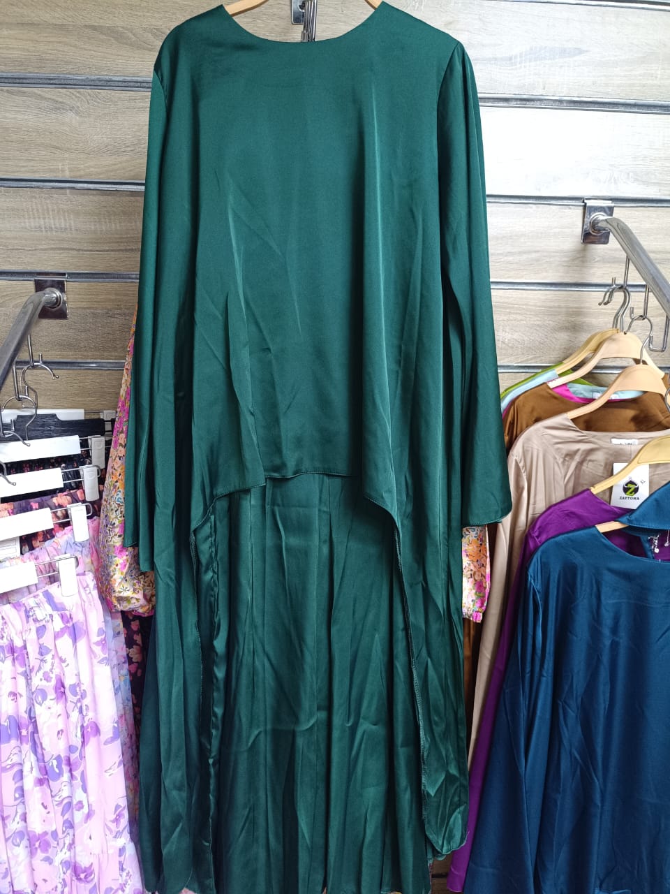 Swareh Satin Skirt  - Dark Green