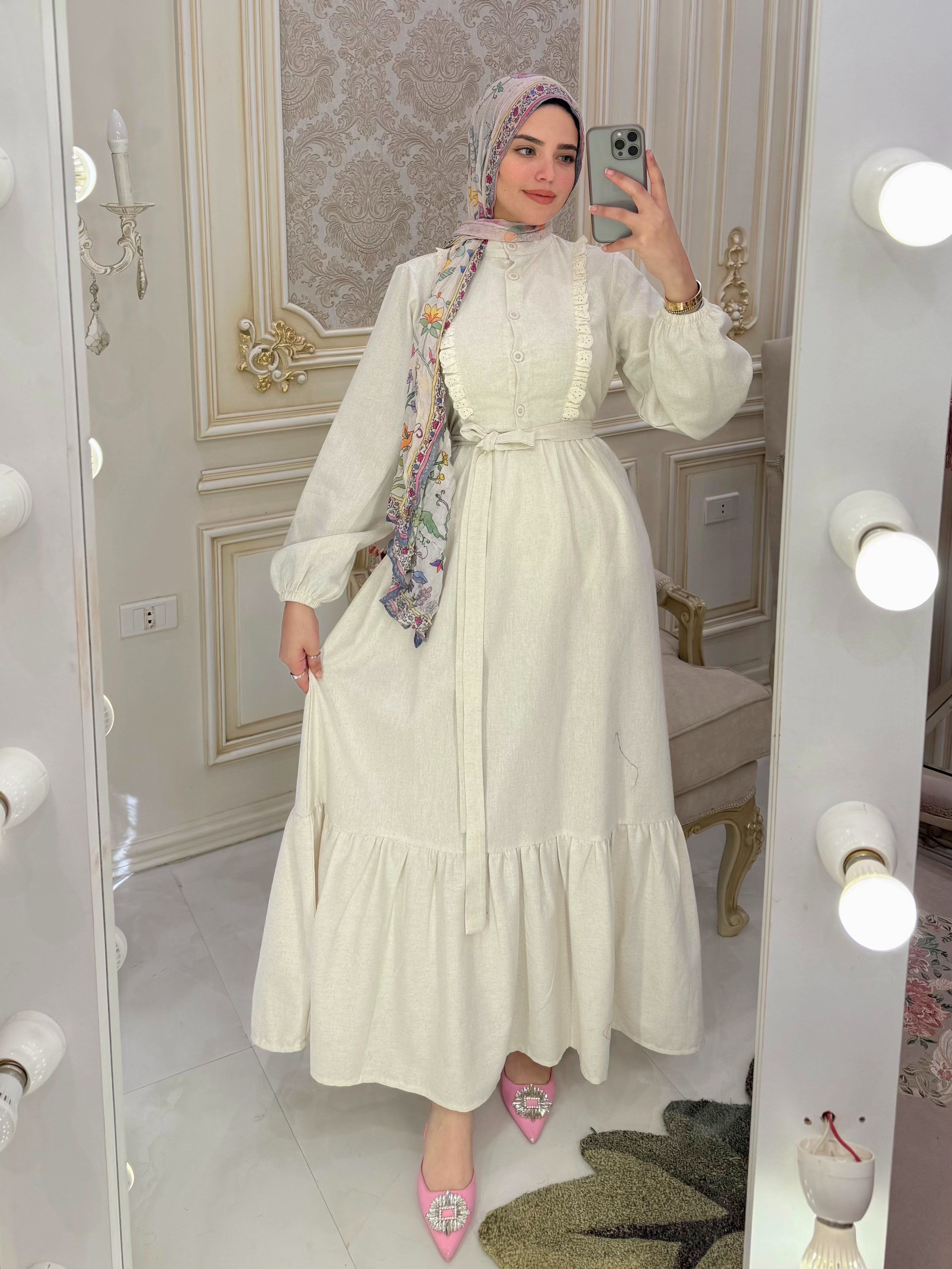 Zeina Dress - Beige