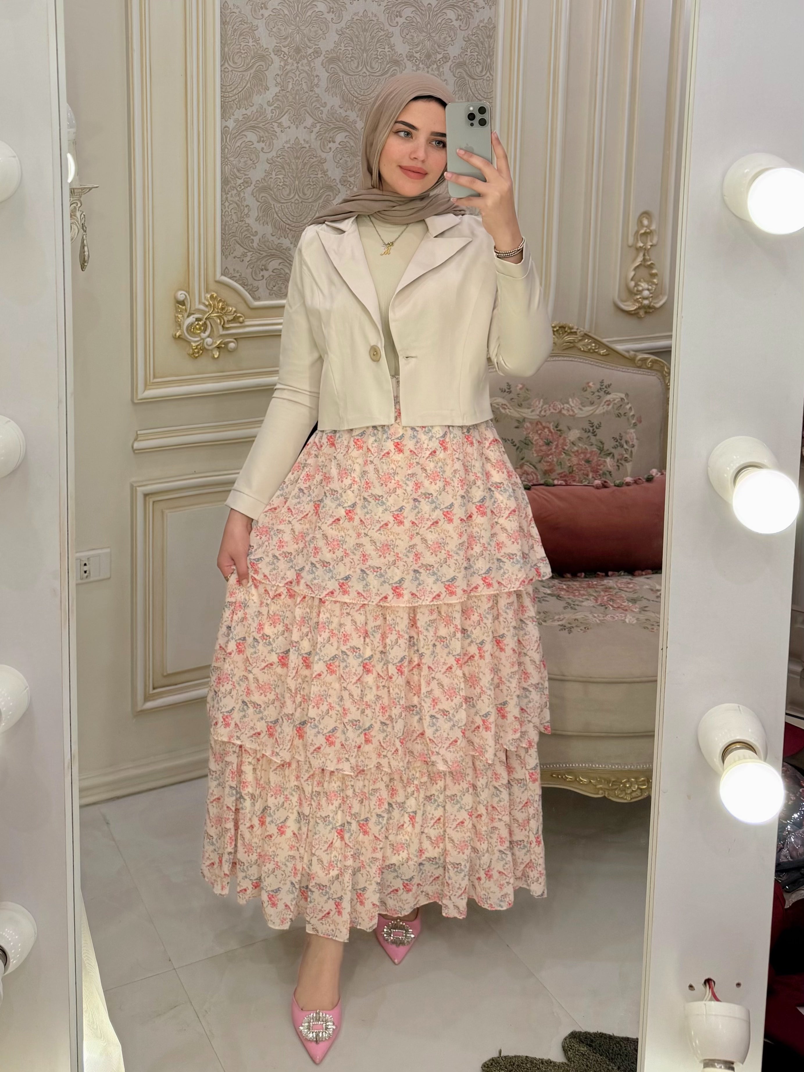 Farida Bird Skirt-  Yellow