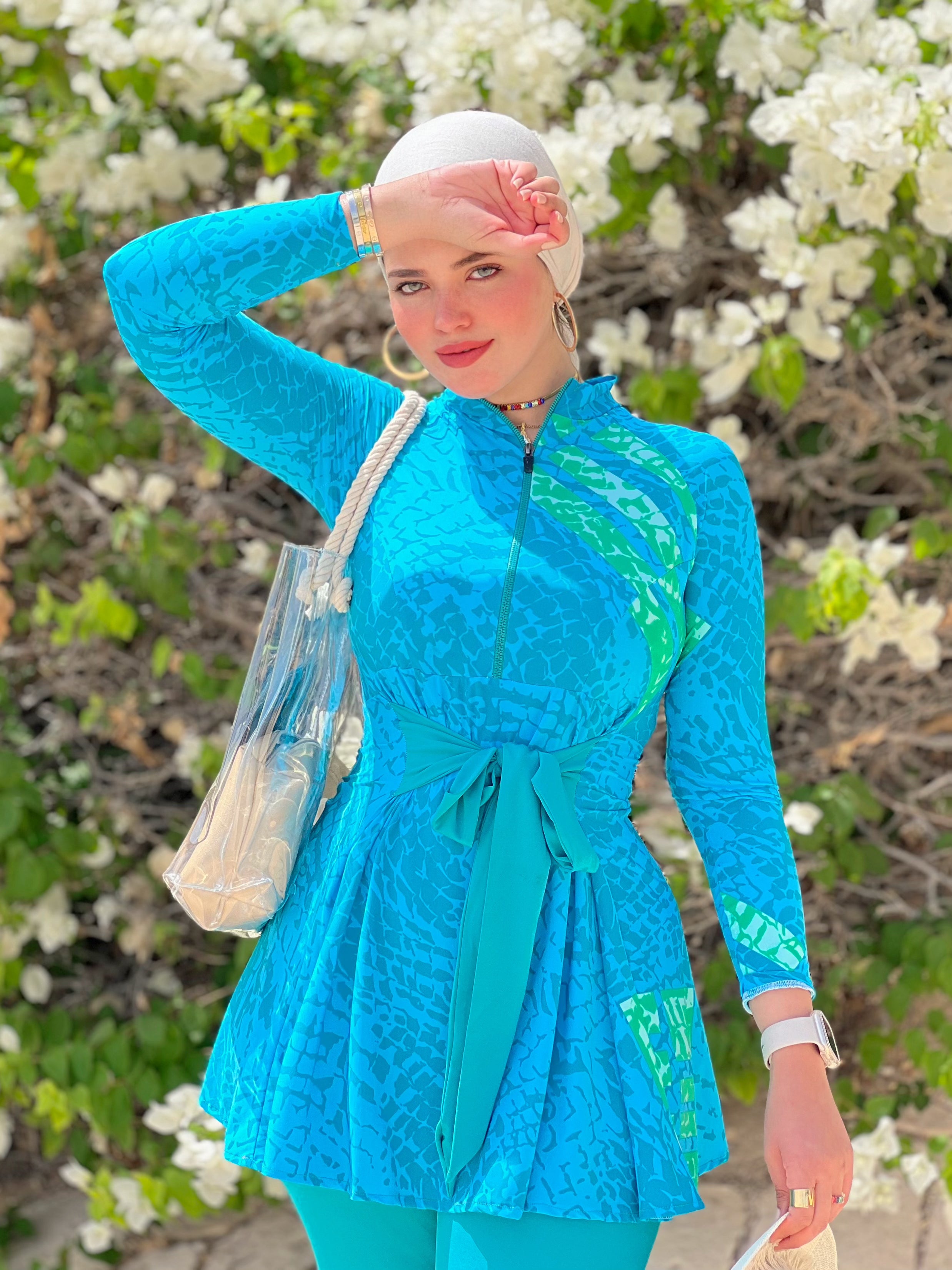 Mermaid Burkini Blouse - Green