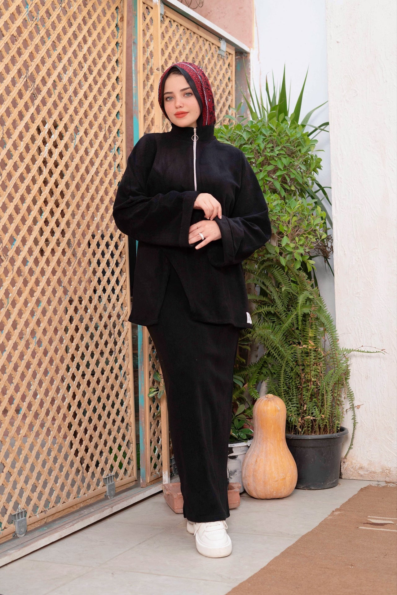 Outfit Suit SweatShirt + Skirt - Black