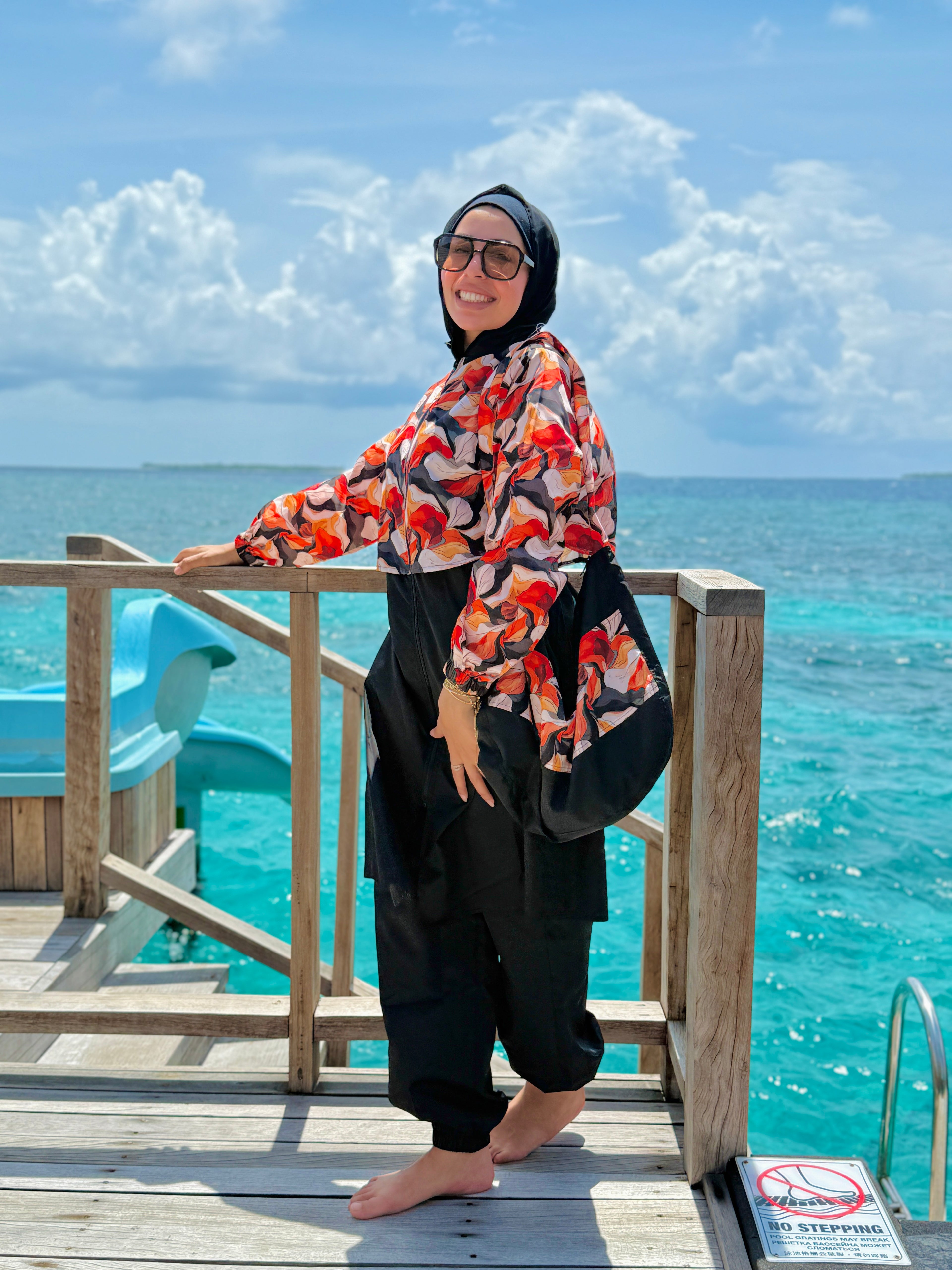 Burkini - Orange Flower