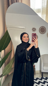قفطان مفتوح - أسود