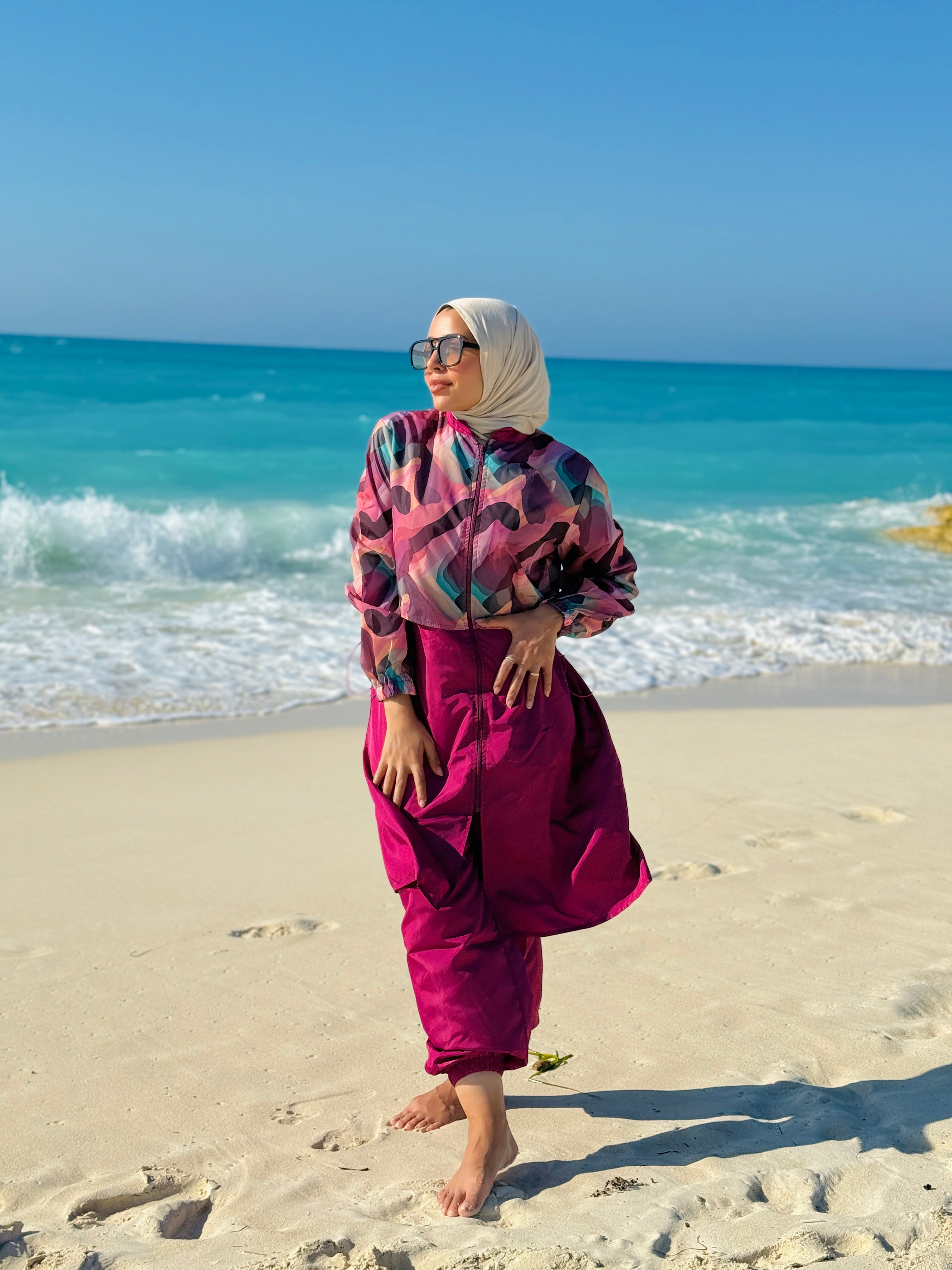 Burkini Marble -  Purple
