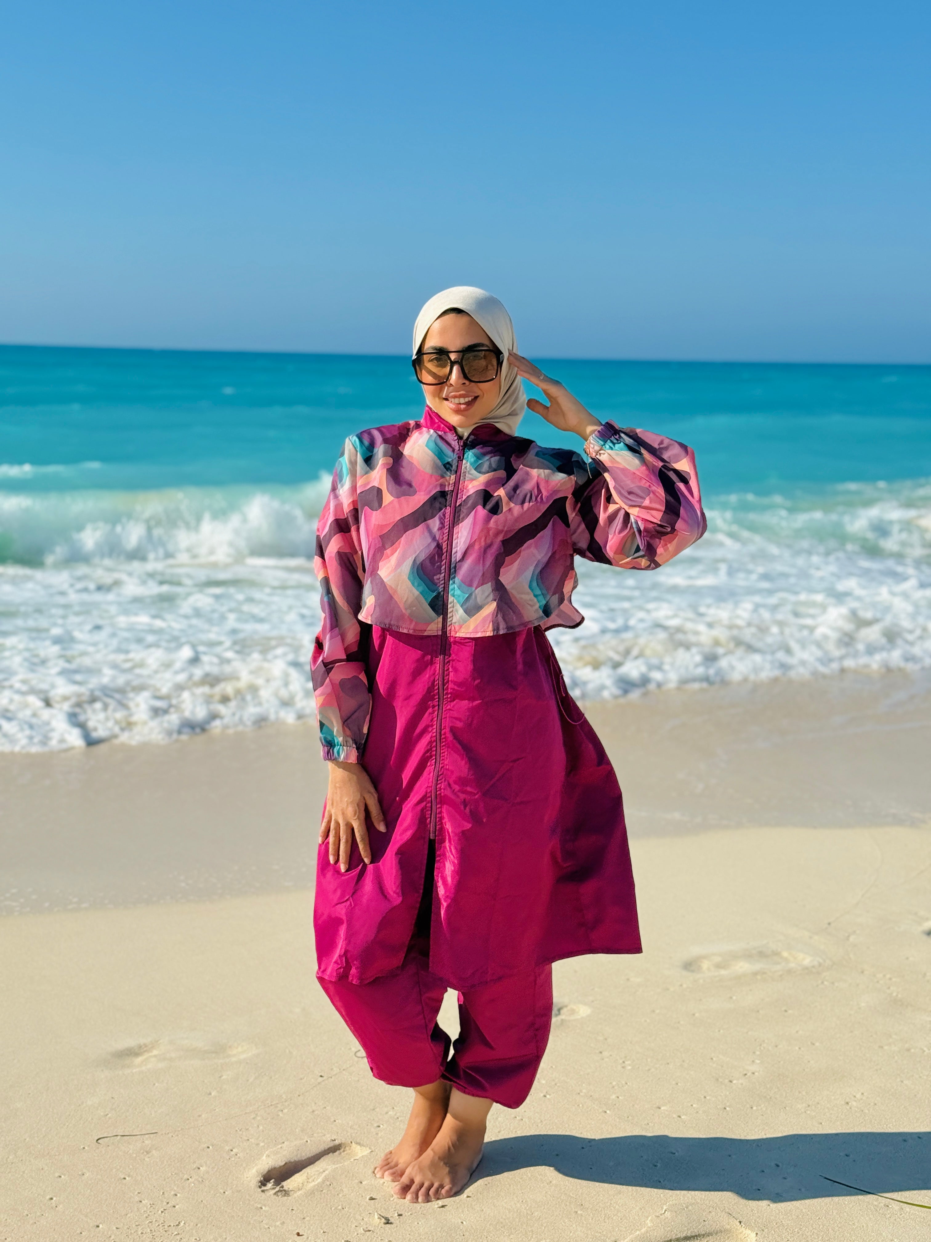 Burkini Marble -  Purple