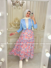Crop blazer - Baby Blue