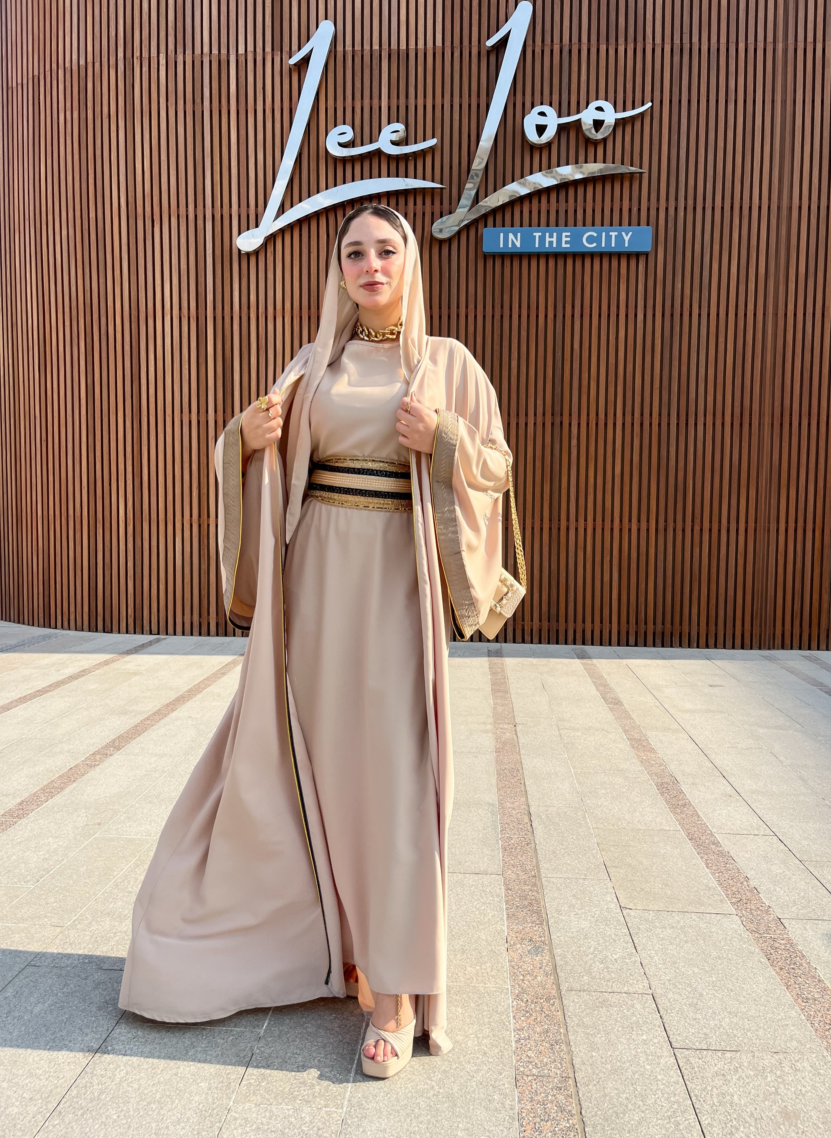 Maleeka Abaya - Beige