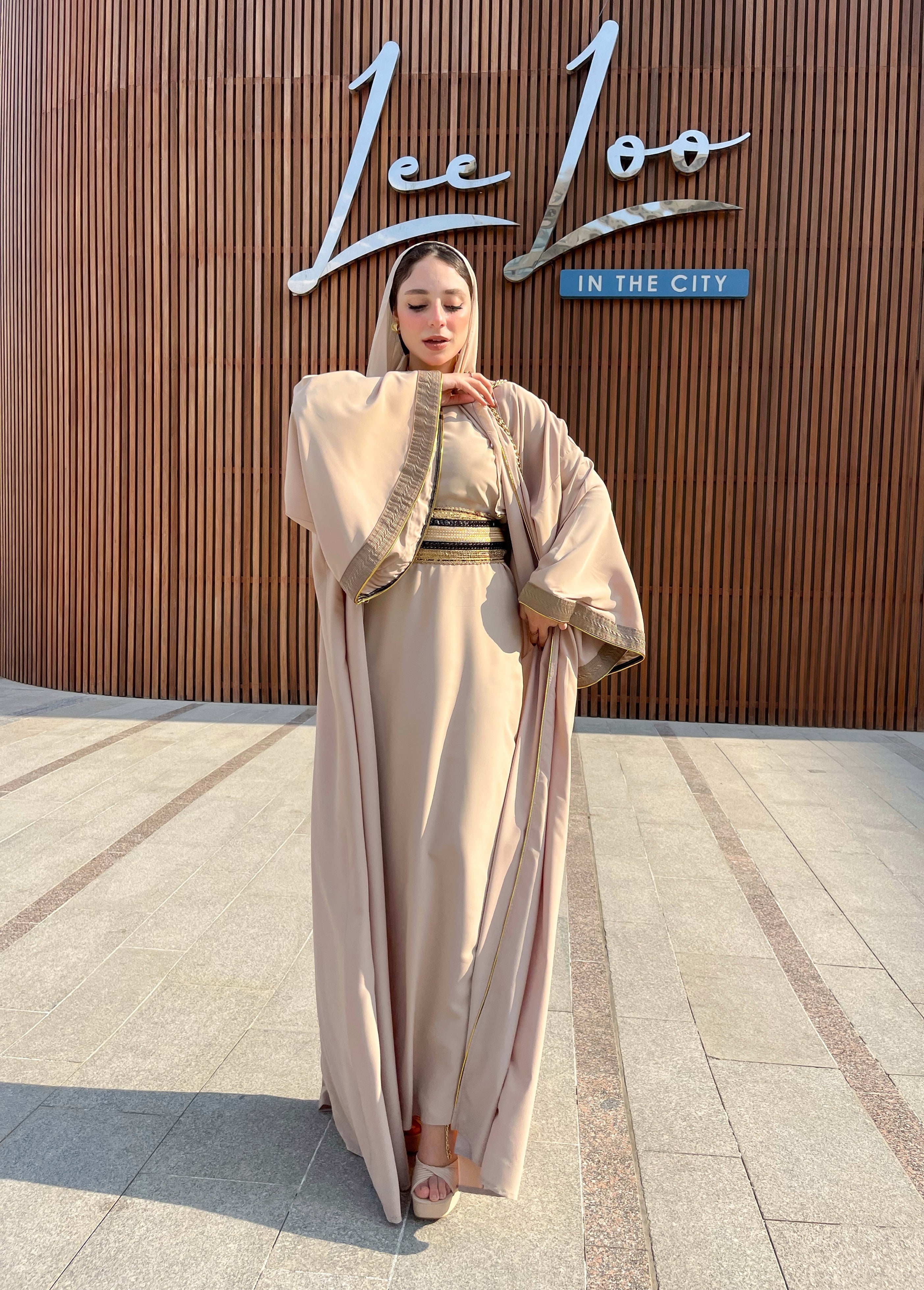 Maleeka Abaya - Beige
