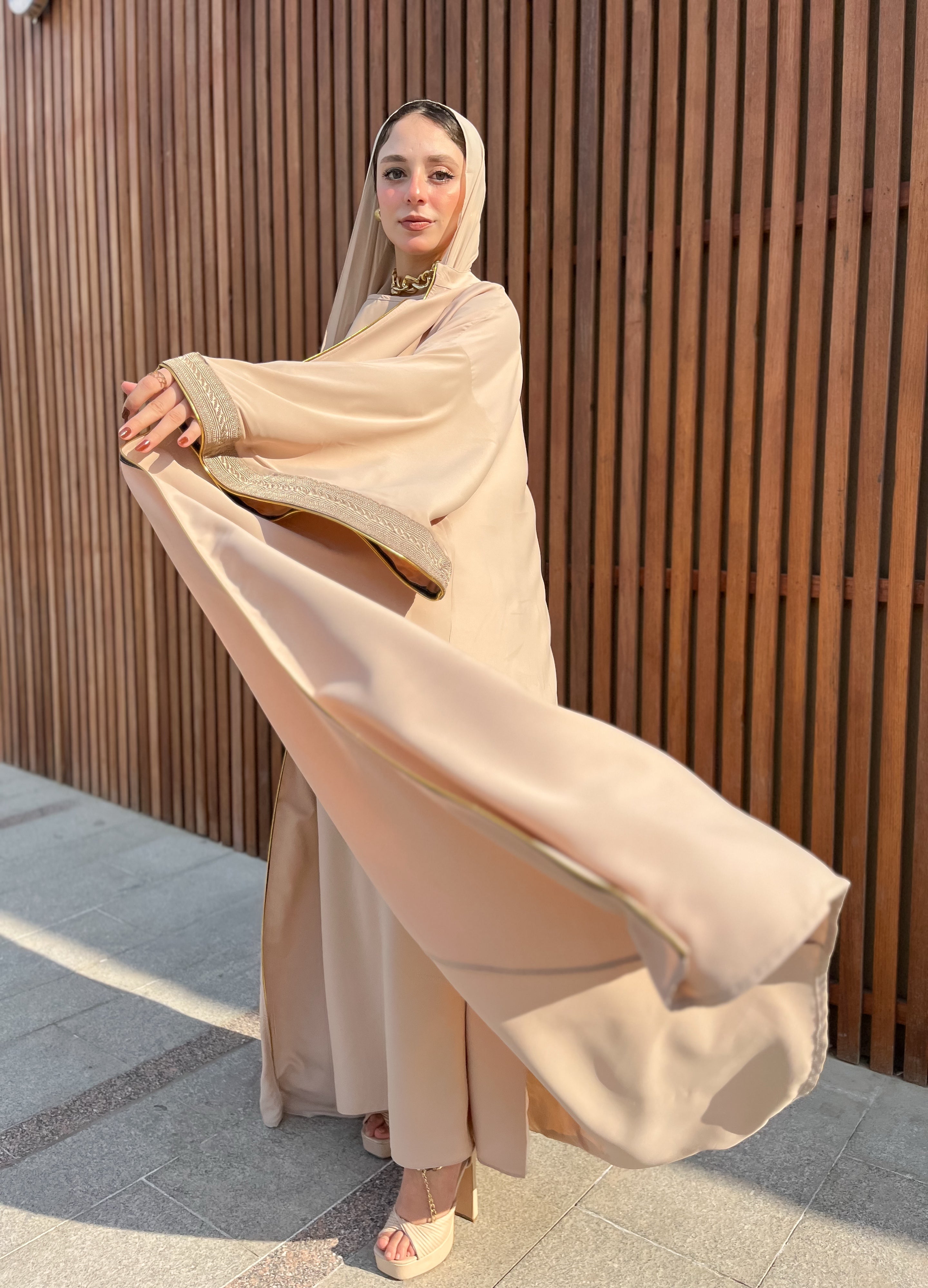 Maleeka Abaya - Beige