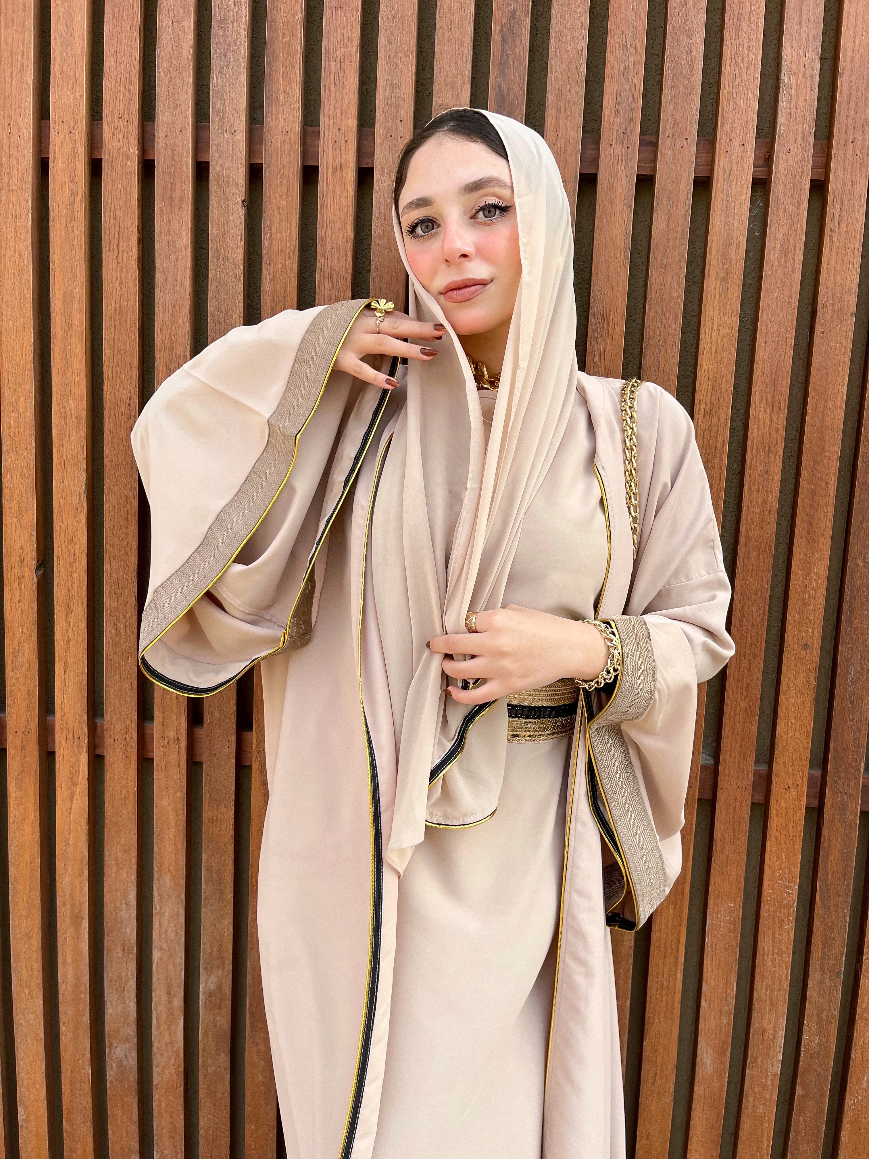 Maleeka Abaya - Beige