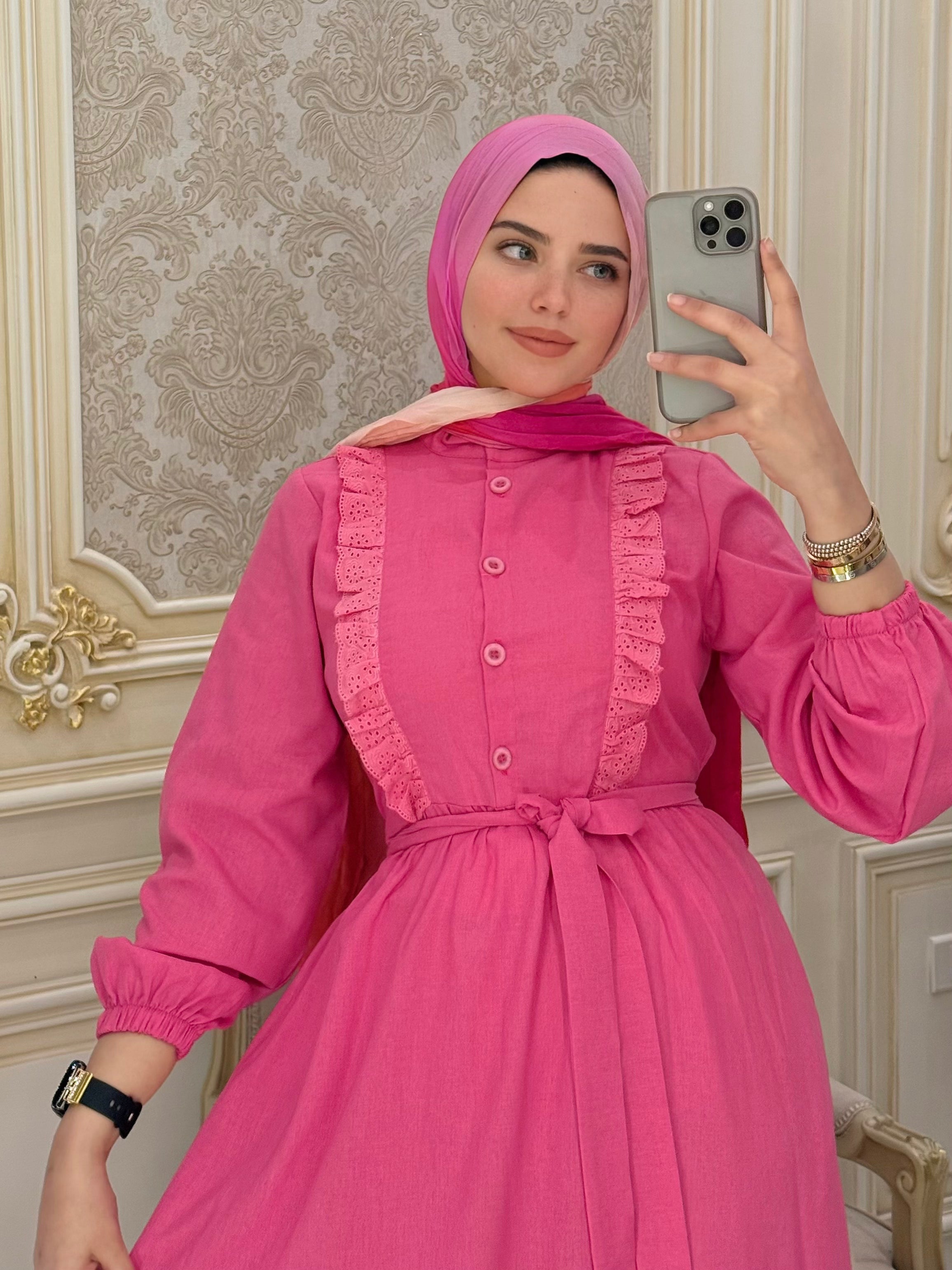 Zeina dress- Hot pink