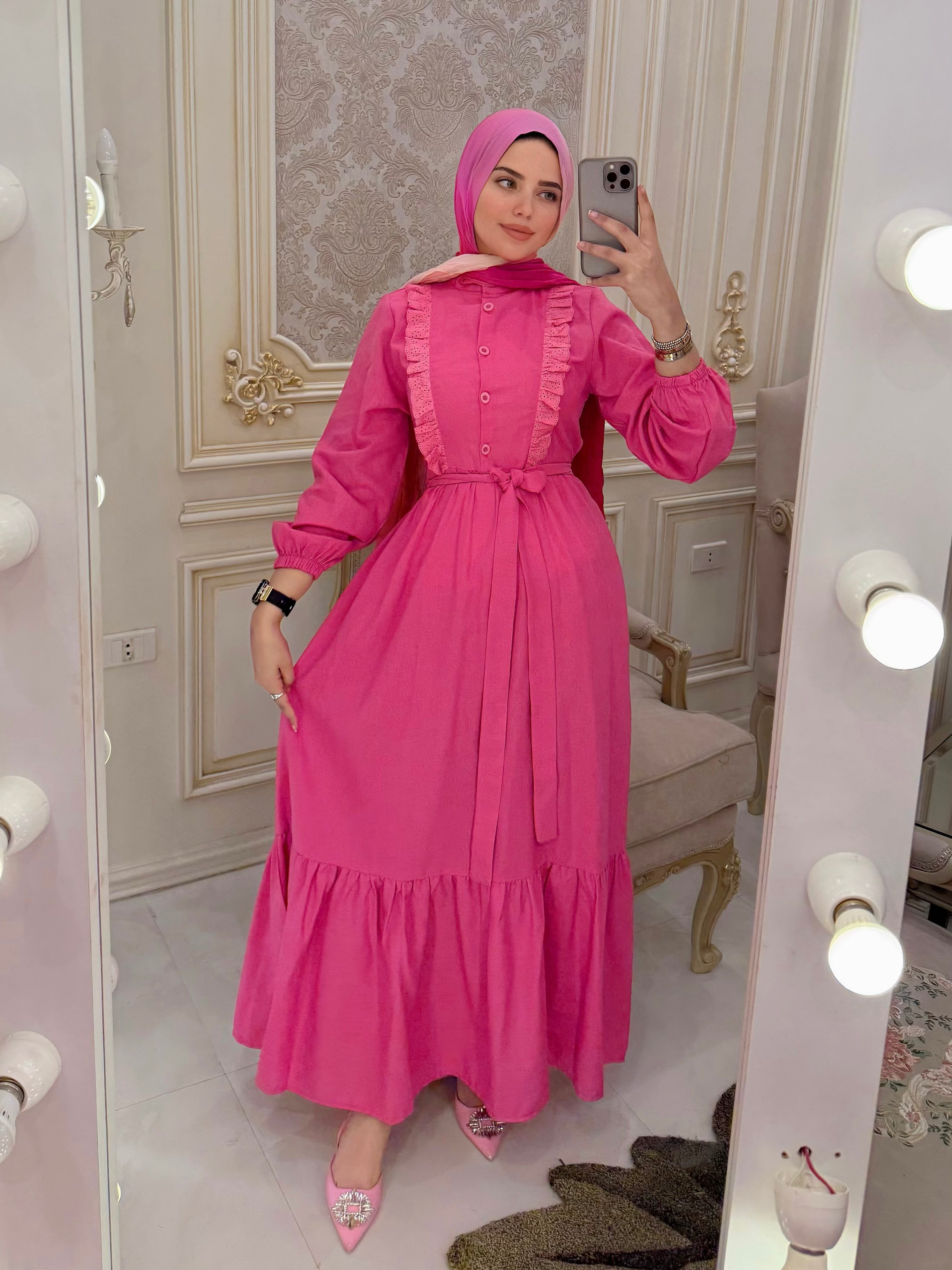 Zeina dress- Hot pink