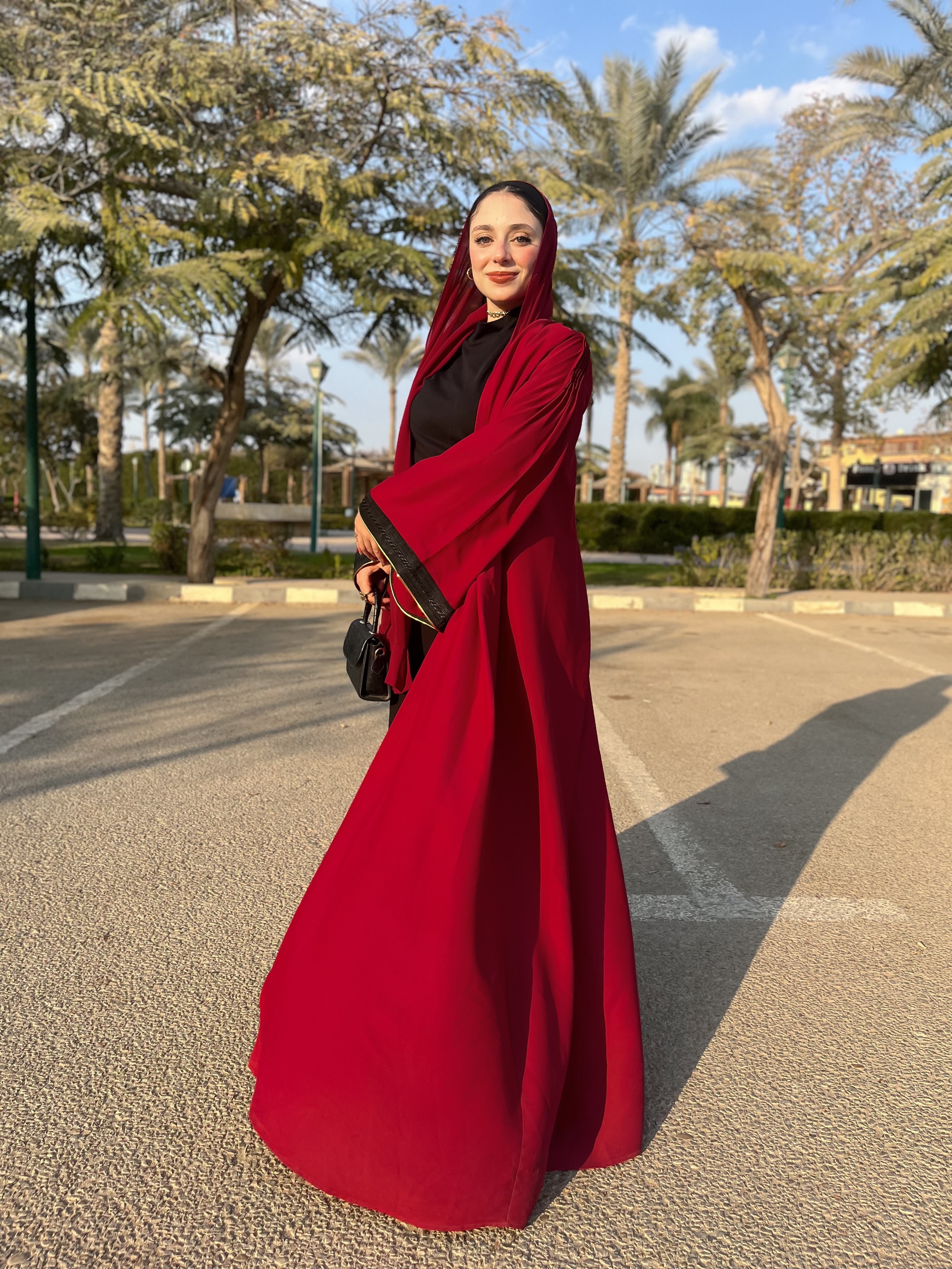 Saudi Abaya - Burgundy