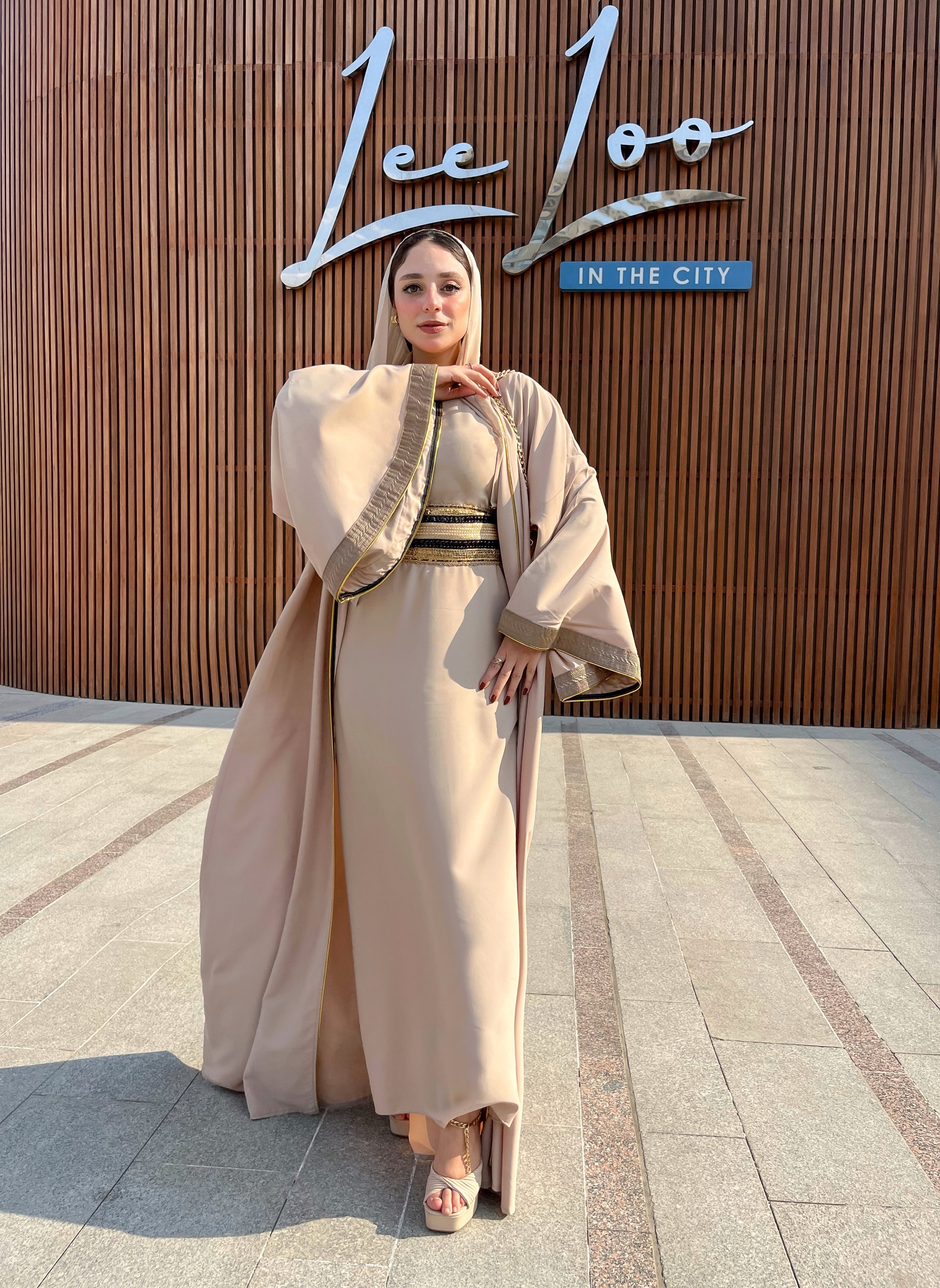 Maleeka Abaya - Beige