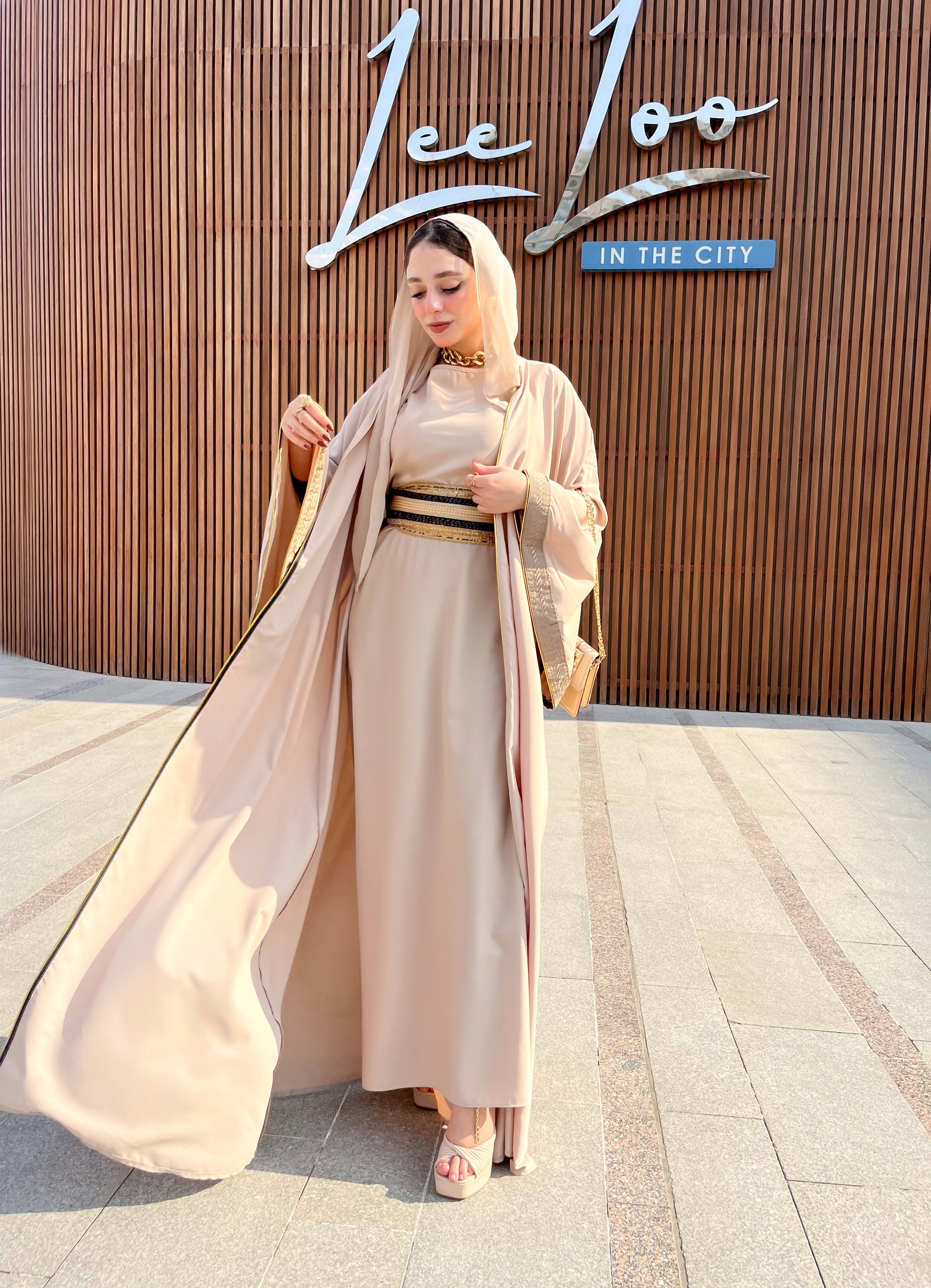 Maleeka Abaya - Beige