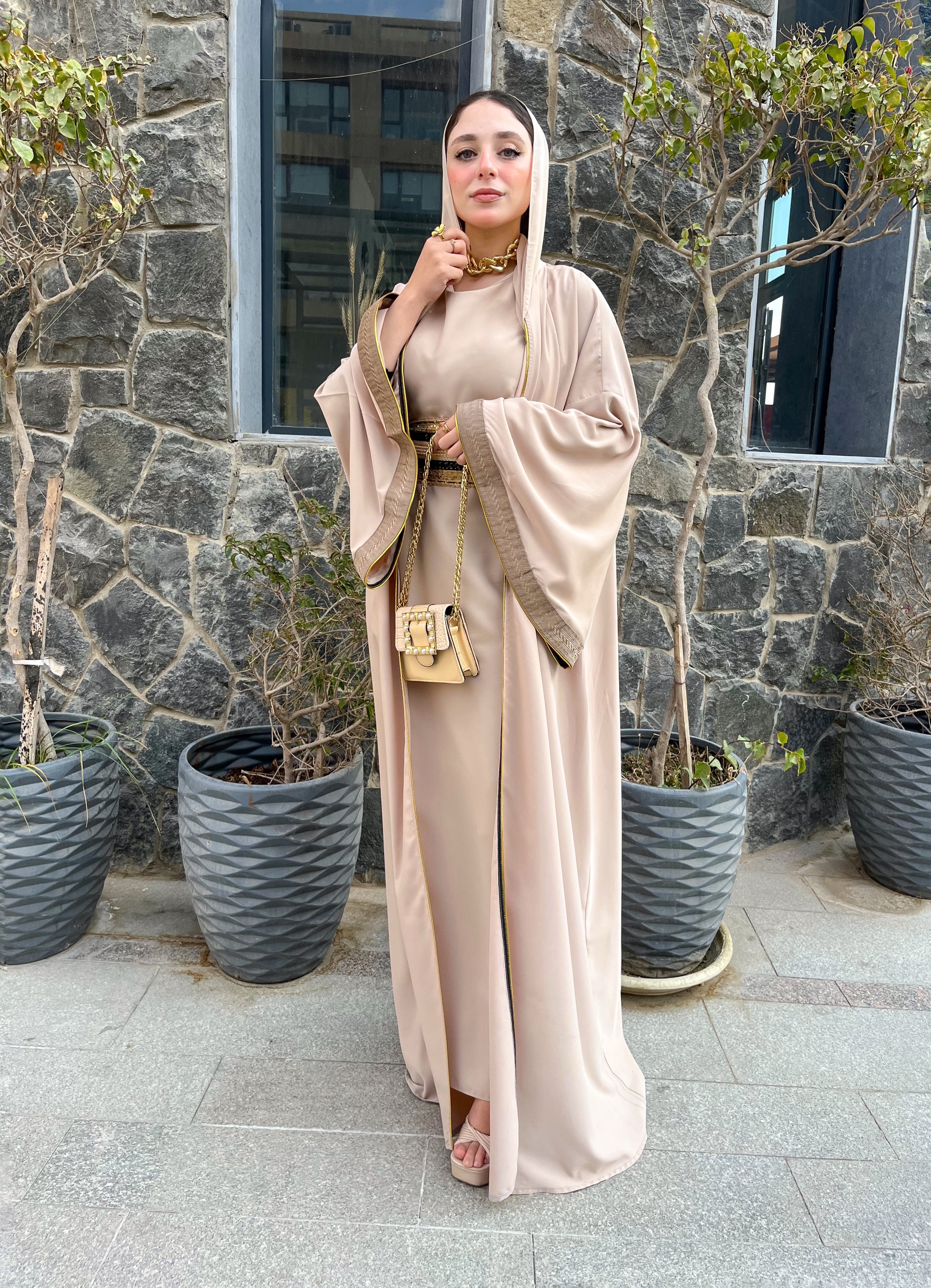Maleeka Abaya - Beige